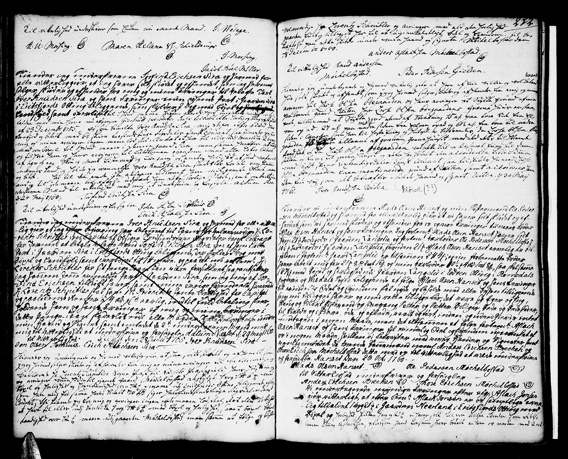 Romsdal sorenskriveri, SAT/A-4149/1/2/2C/L0003: Pantebok nr. 3, 1747-1767, s. 232
