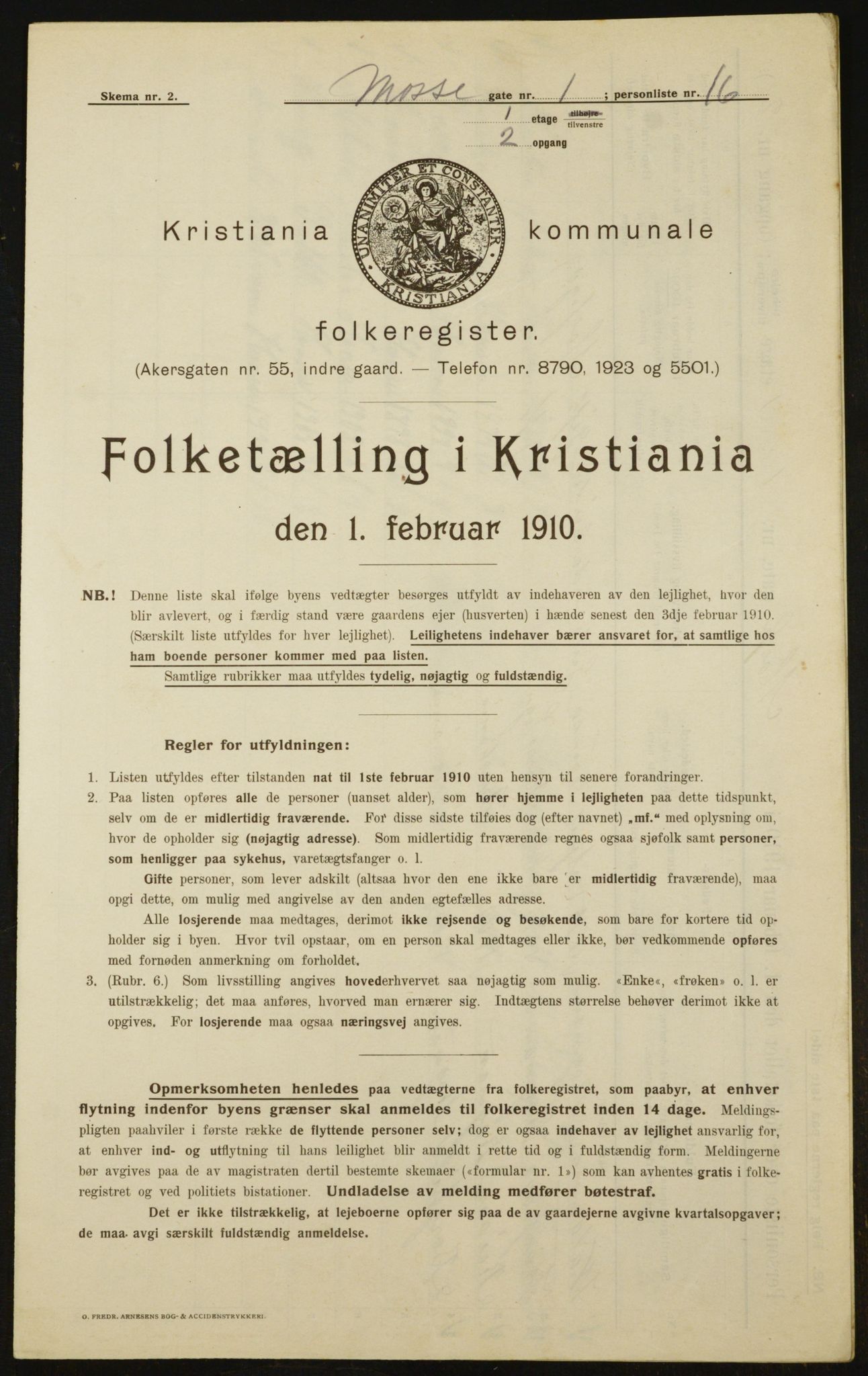 OBA, Kommunal folketelling 1.2.1910 for Kristiania, 1910, s. 63540