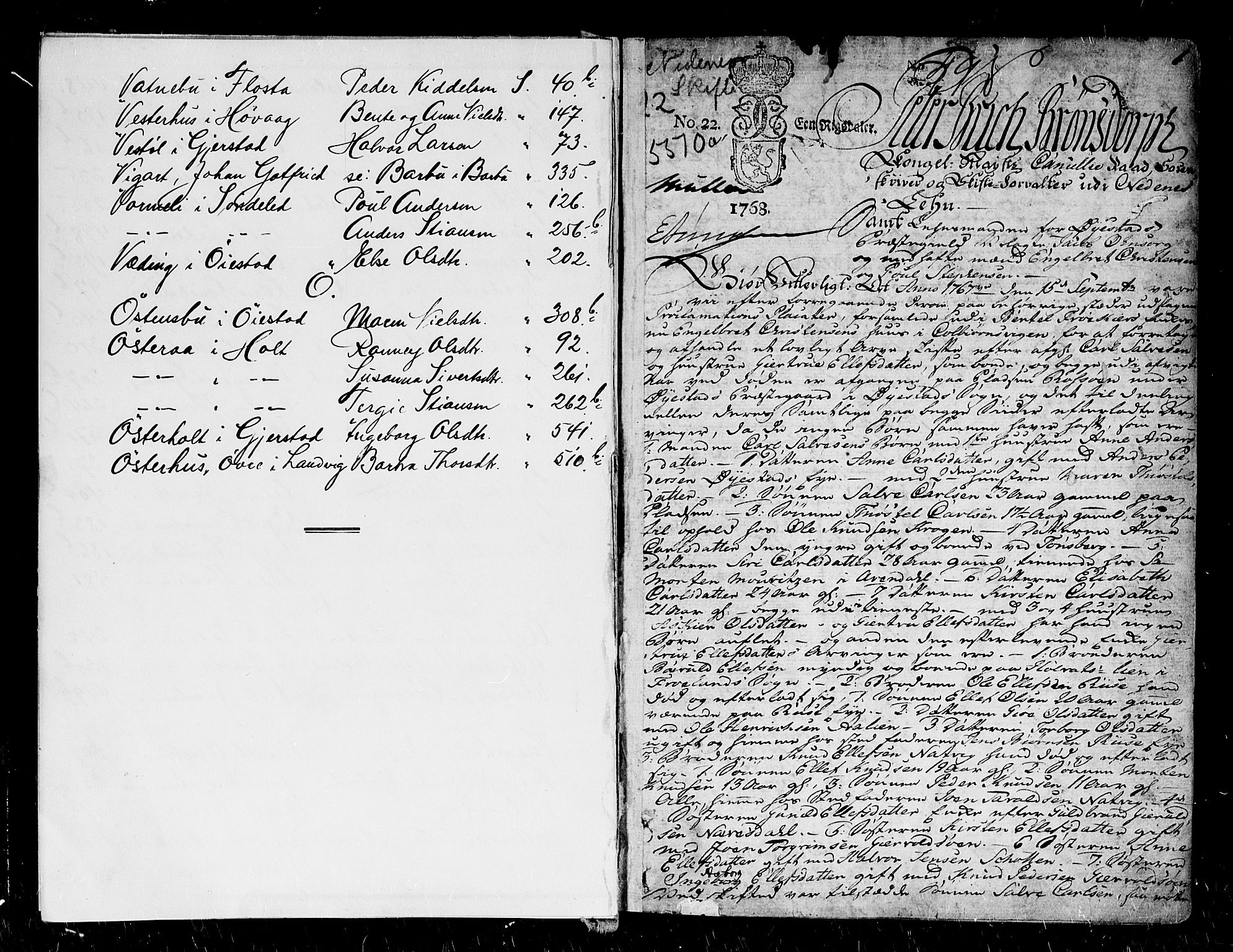 Nedenes sorenskriveri før 1824, SAK/1221-0007/H/Hc/L0033: Skifteprotokoll med register nr 22a, 1767-1772, s. 0b-1a
