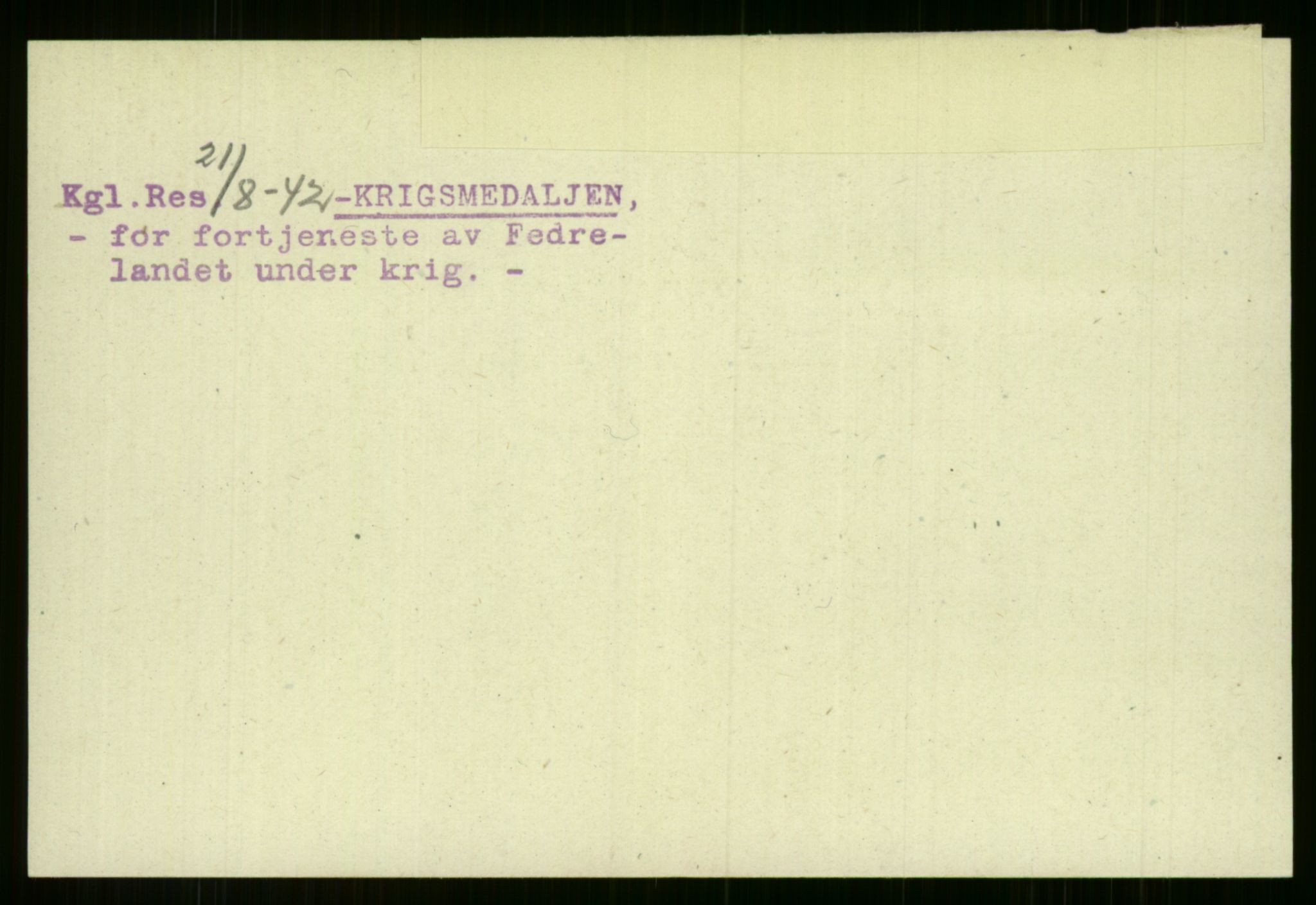 Direktoratet for sjømenn, AV/RA-S-3545/G/Gi/L0008: Alfabetisk ordnet kartotek over krigsdekorasjoner tildelt nordmenn under krigen, Odden - Staalstrøm, 1940-1945, s. 12