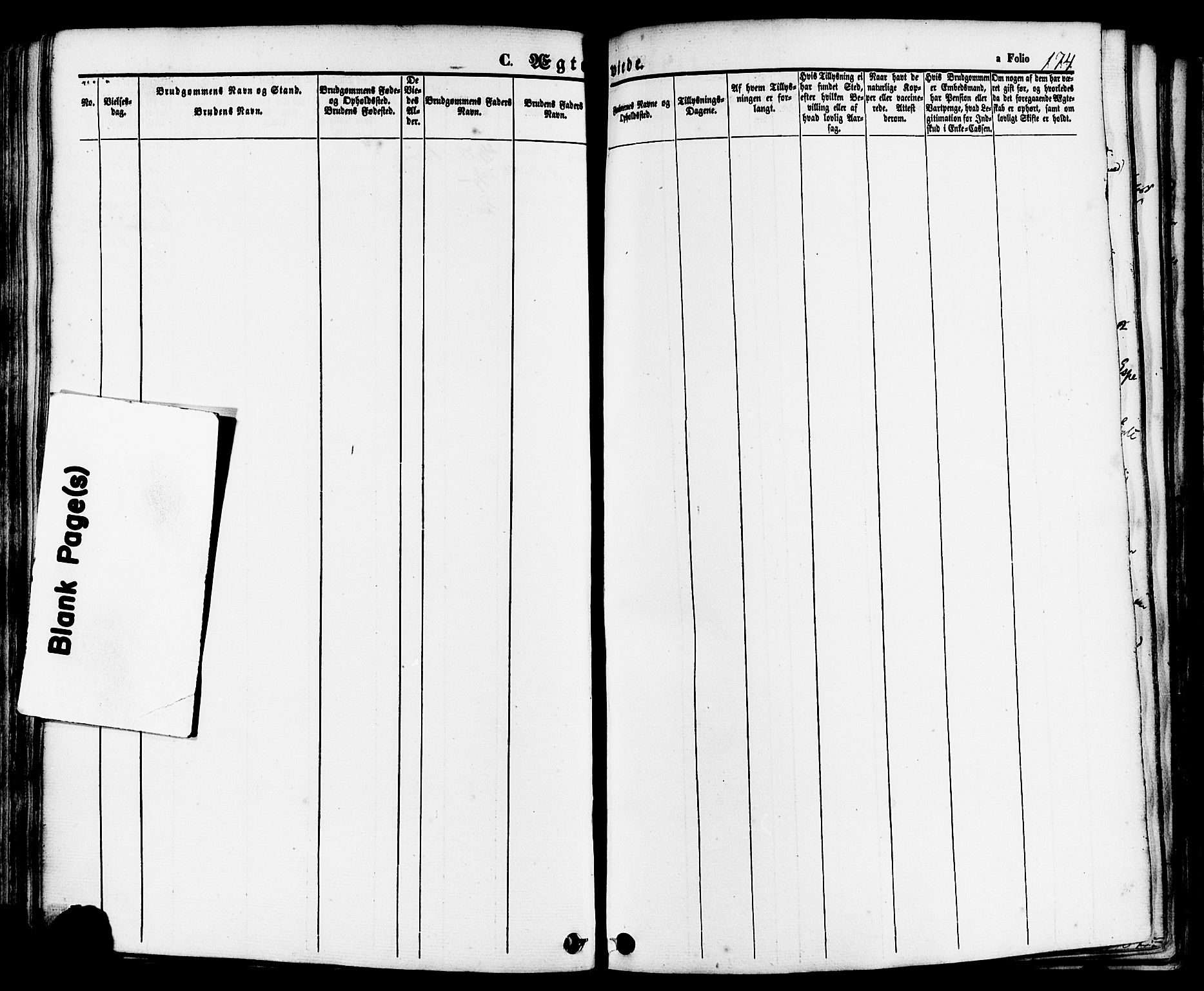 Sand sokneprestkontor, SAST/A-101848/01/III/L0004: Ministerialbok nr. A 4, 1859-1880, s. 174