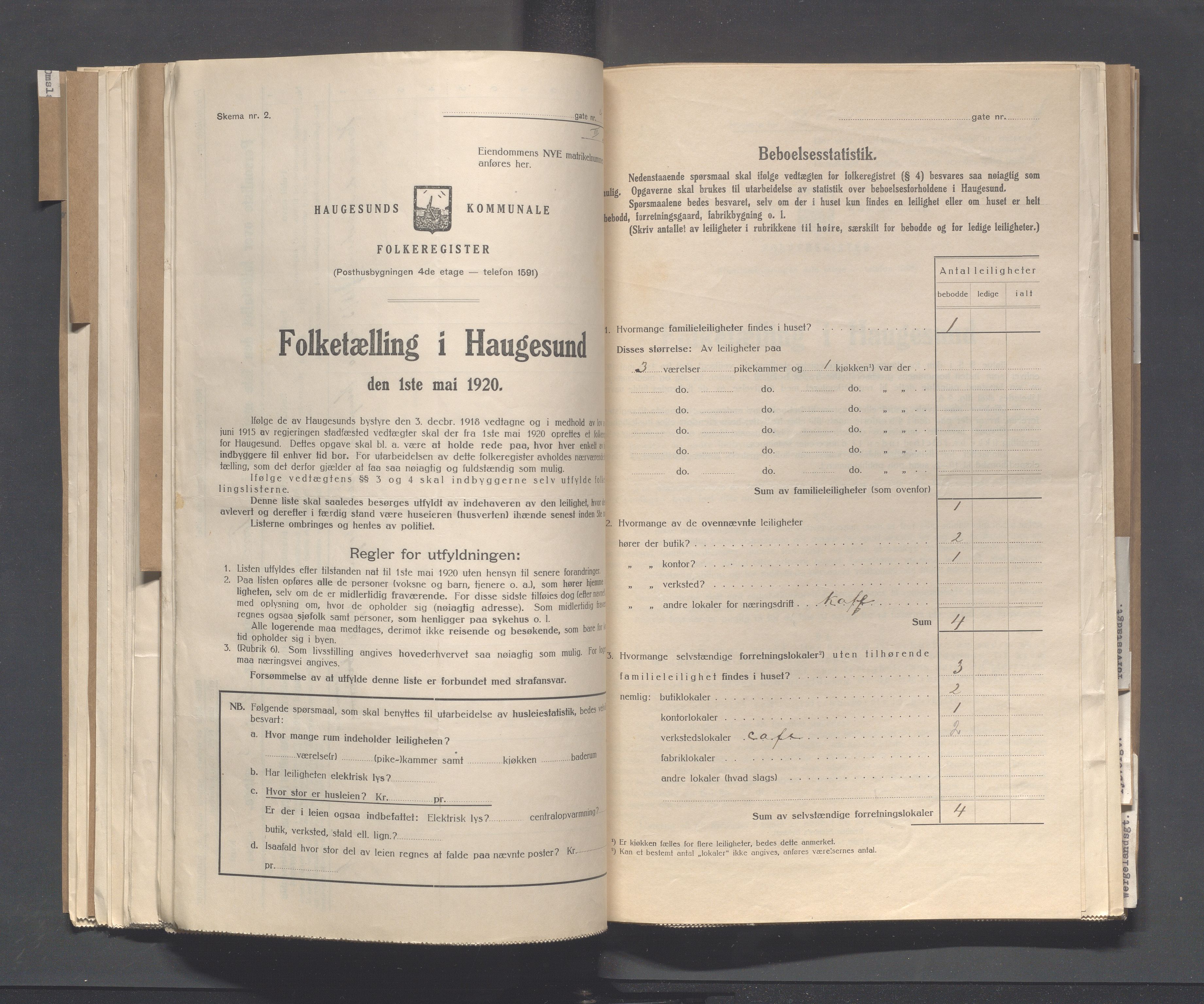 IKAR, Kommunal folketelling 1.5.1920 for Haugesund, 1920, s. 5220