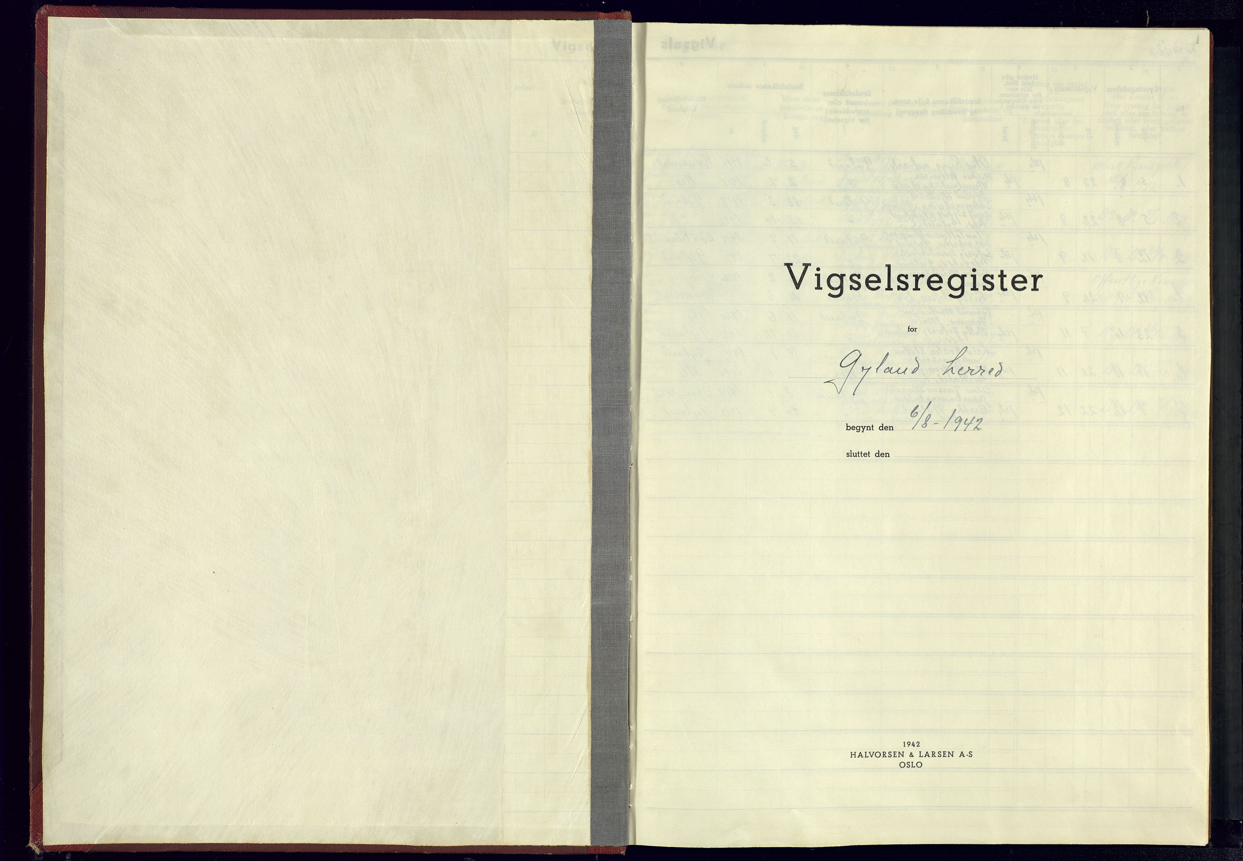 Bakke sokneprestkontor, AV/SAK-1111-0002/J/Jb/L0002: Vigselsregister nr. A-VI-13, 1942-1945