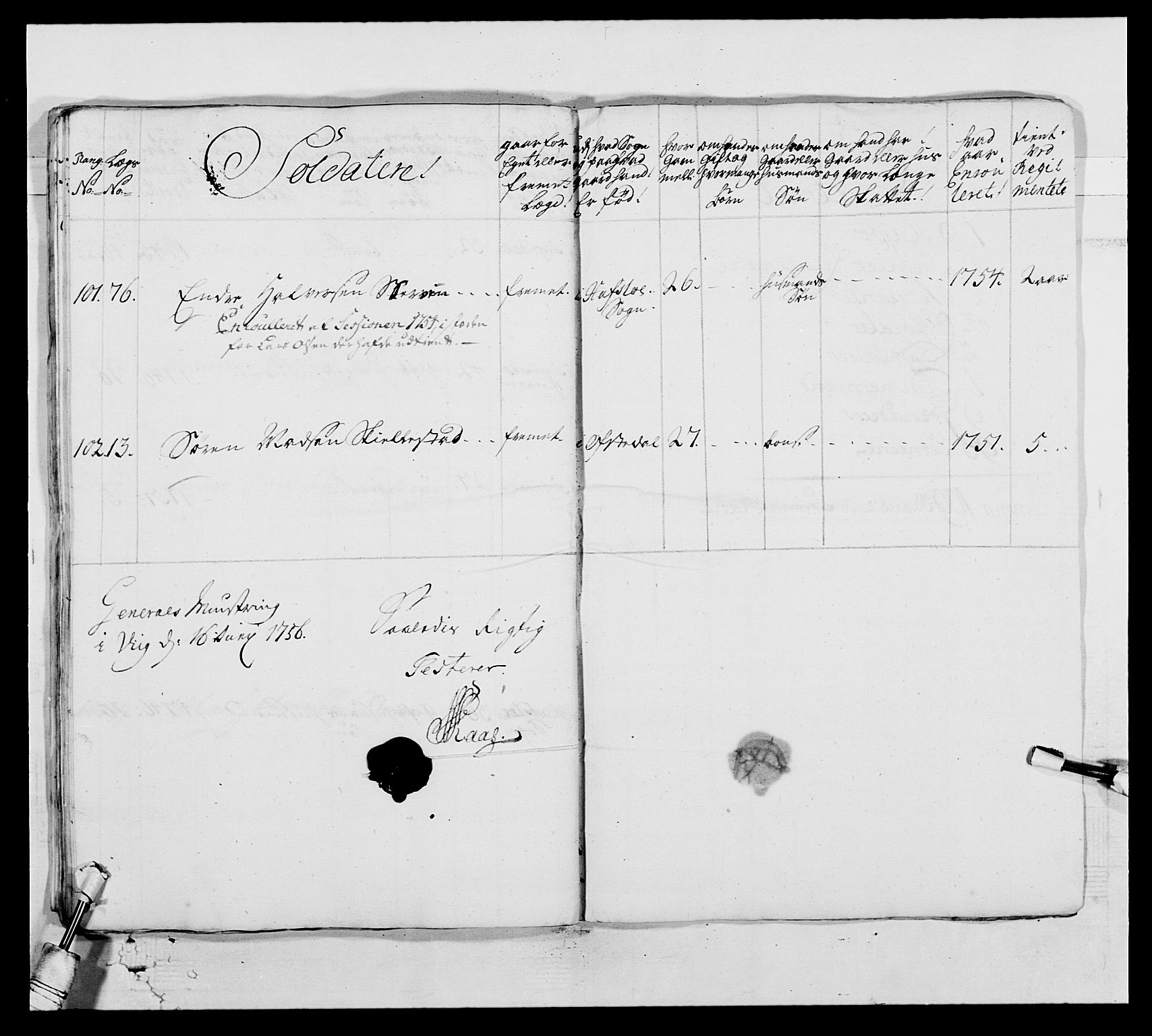 Kommanderende general (KG I) med Det norske krigsdirektorium, AV/RA-EA-5419/E/Ea/L0517: 1. Bergenhusiske regiment, 1742-1756, s. 441