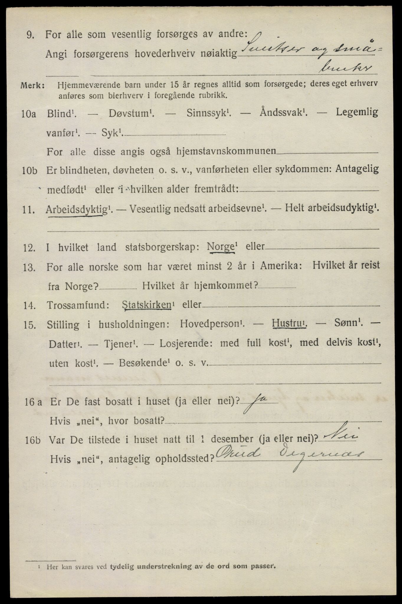 SAO, Folketelling 1920 for 0129 Degernes herred, 1920, s. 2439