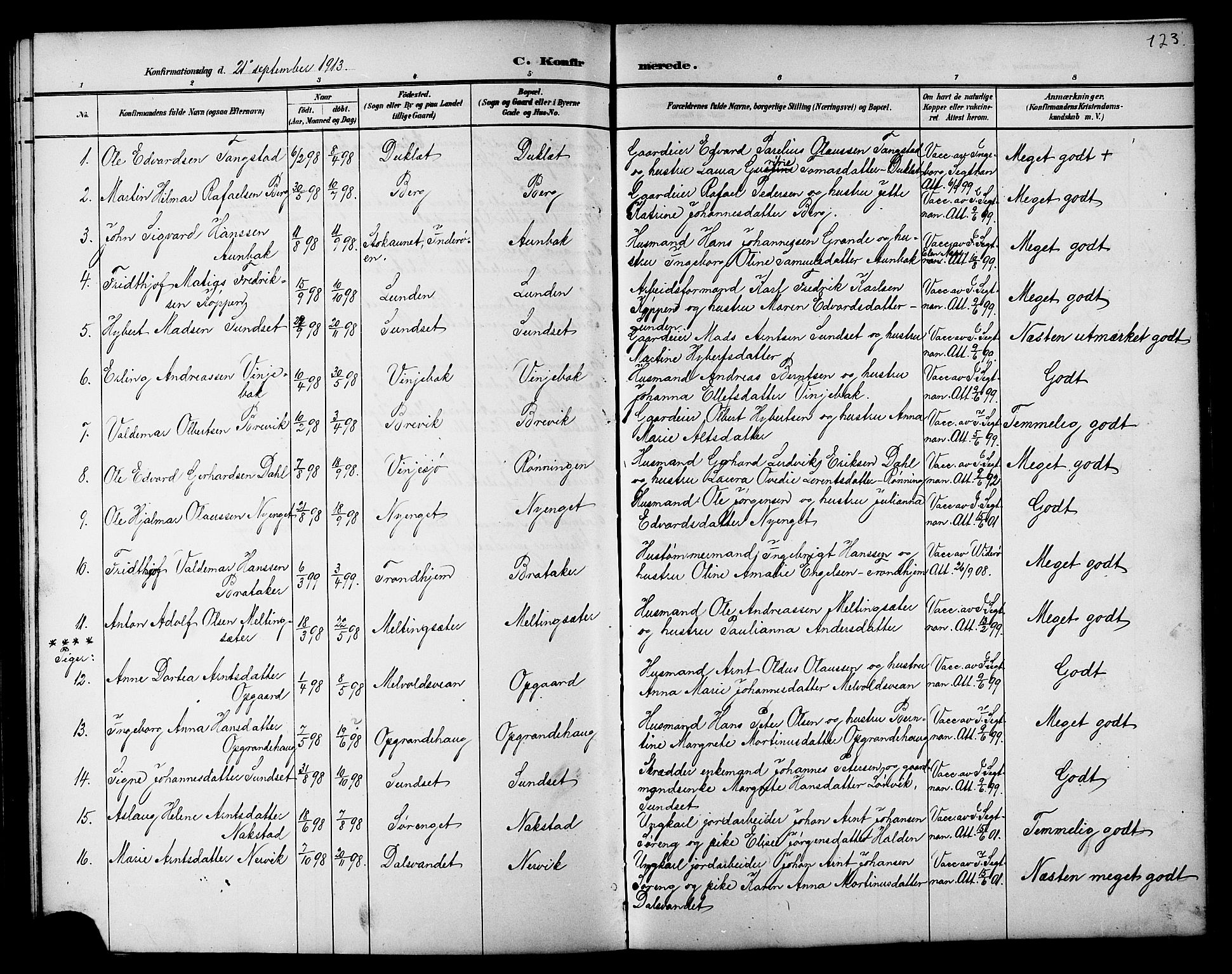 Ministerialprotokoller, klokkerbøker og fødselsregistre - Nord-Trøndelag, AV/SAT-A-1458/733/L0327: Klokkerbok nr. 733C02, 1888-1918, s. 123