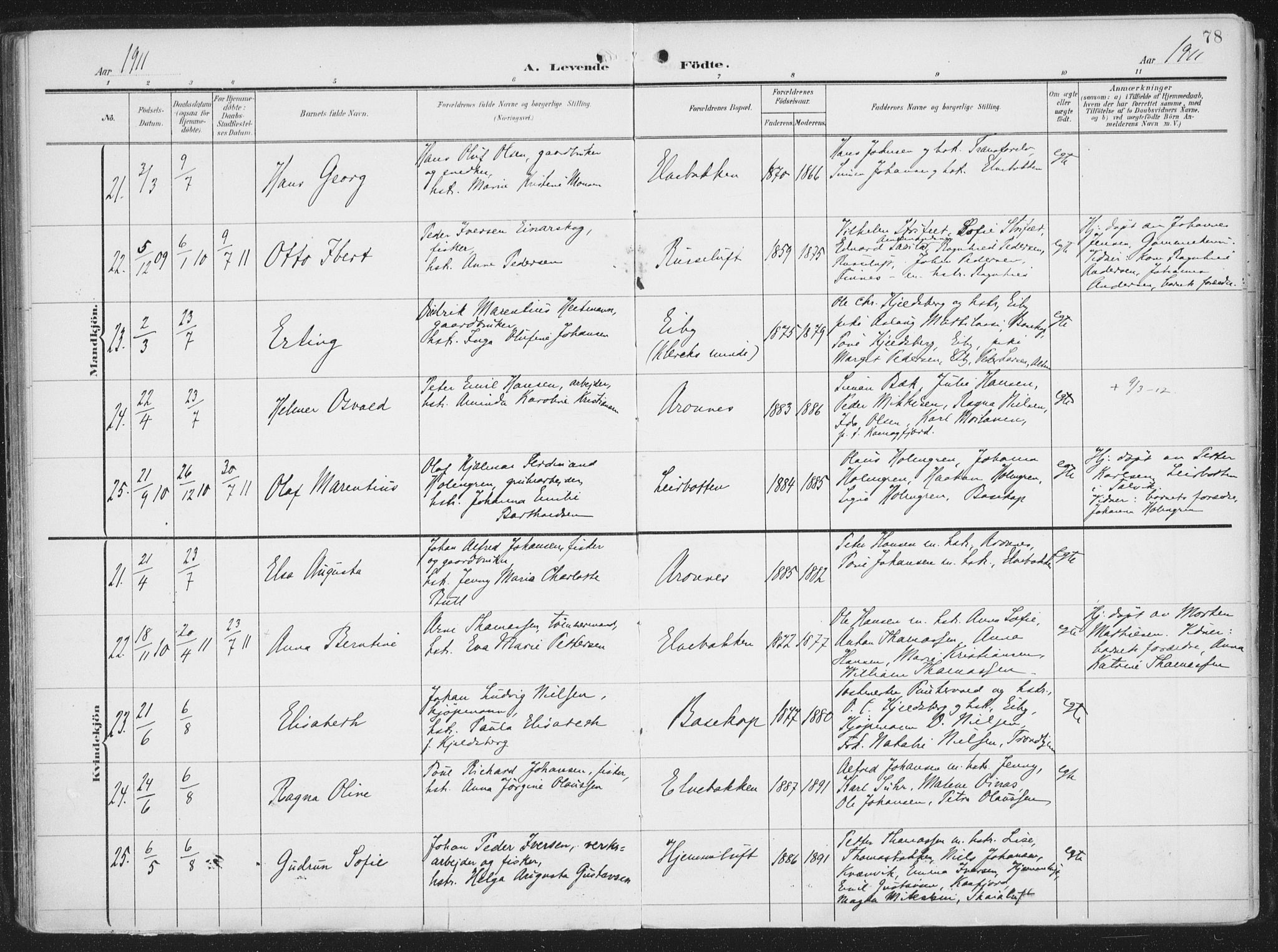 Alta sokneprestkontor, AV/SATØ-S-1338/H/Ha/L0005.kirke: Ministerialbok nr. 5, 1904-1918, s. 78