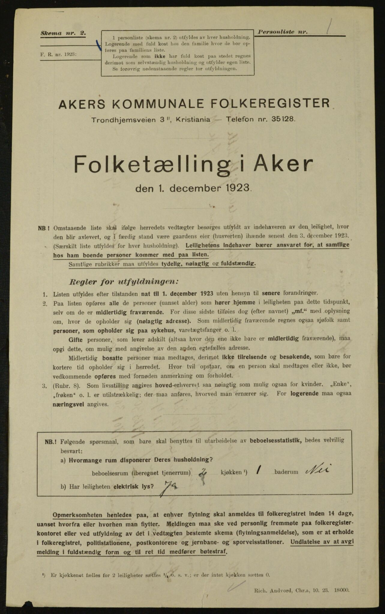 , Kommunal folketelling 1.12.1923 for Aker, 1923, s. 35376