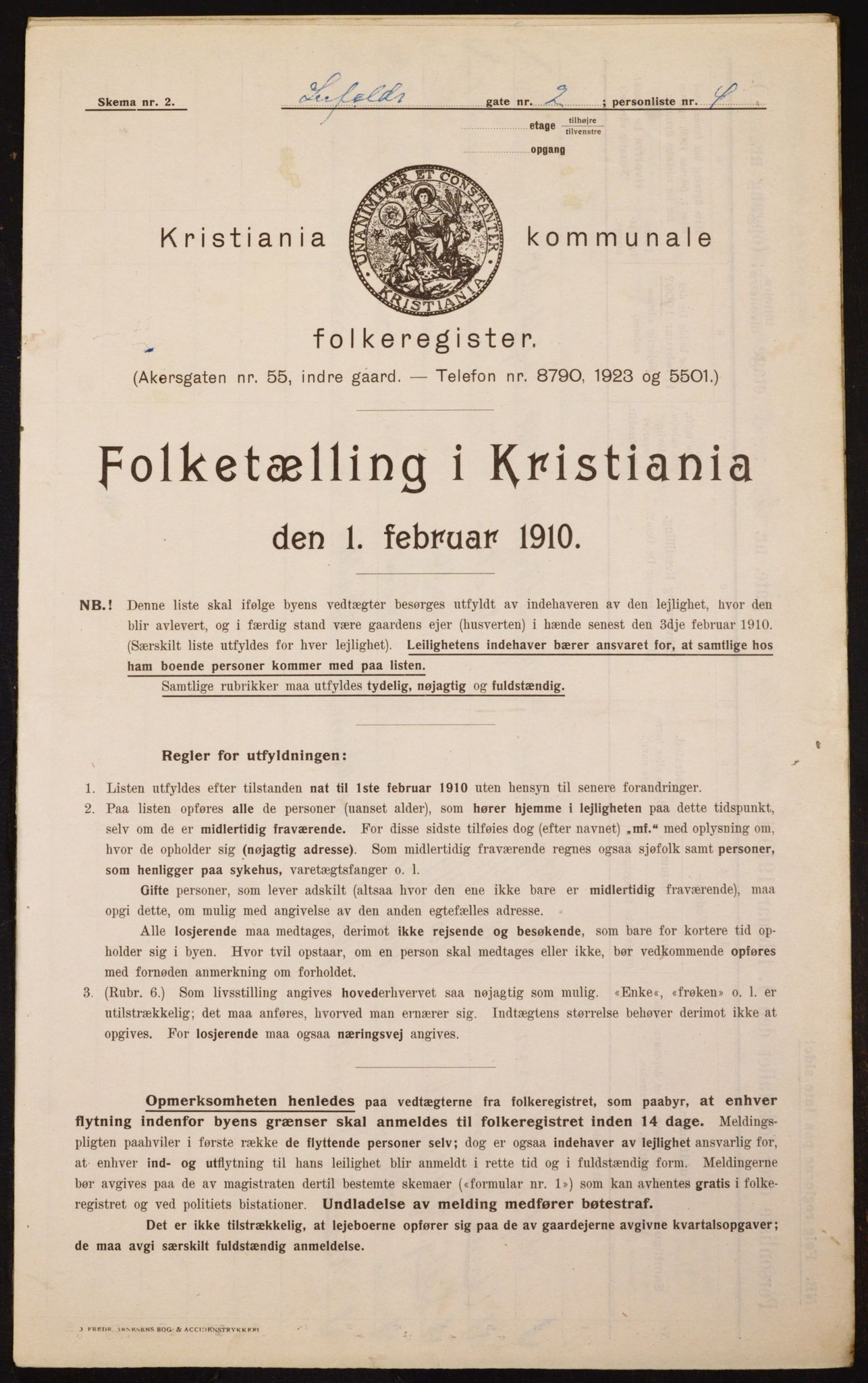 OBA, Kommunal folketelling 1.2.1910 for Kristiania, 1910, s. 55289