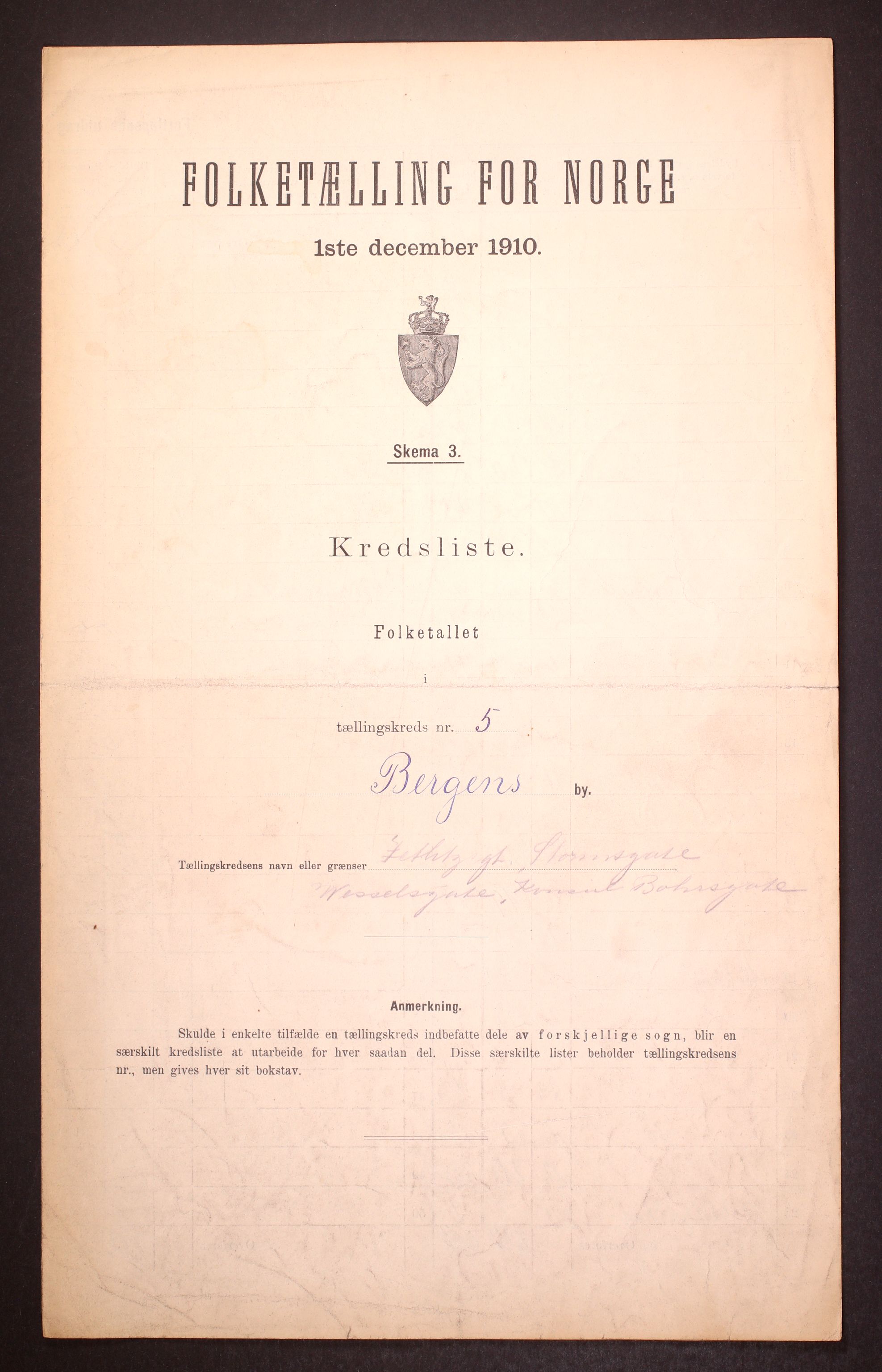 RA, Folketelling 1910 for 1301 Bergen kjøpstad, 1910, s. 20