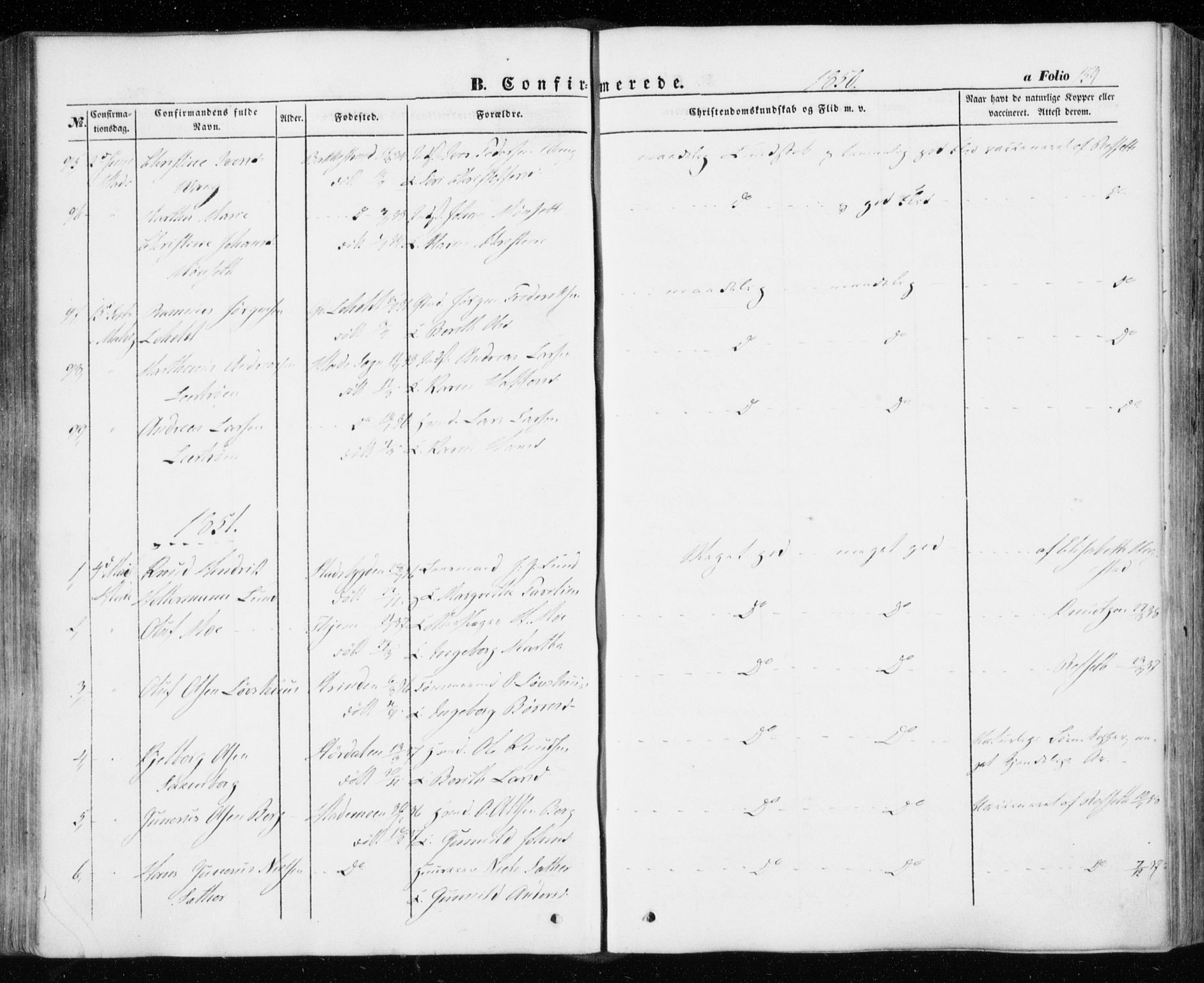 Ministerialprotokoller, klokkerbøker og fødselsregistre - Sør-Trøndelag, SAT/A-1456/606/L0291: Ministerialbok nr. 606A06, 1848-1856, s. 159