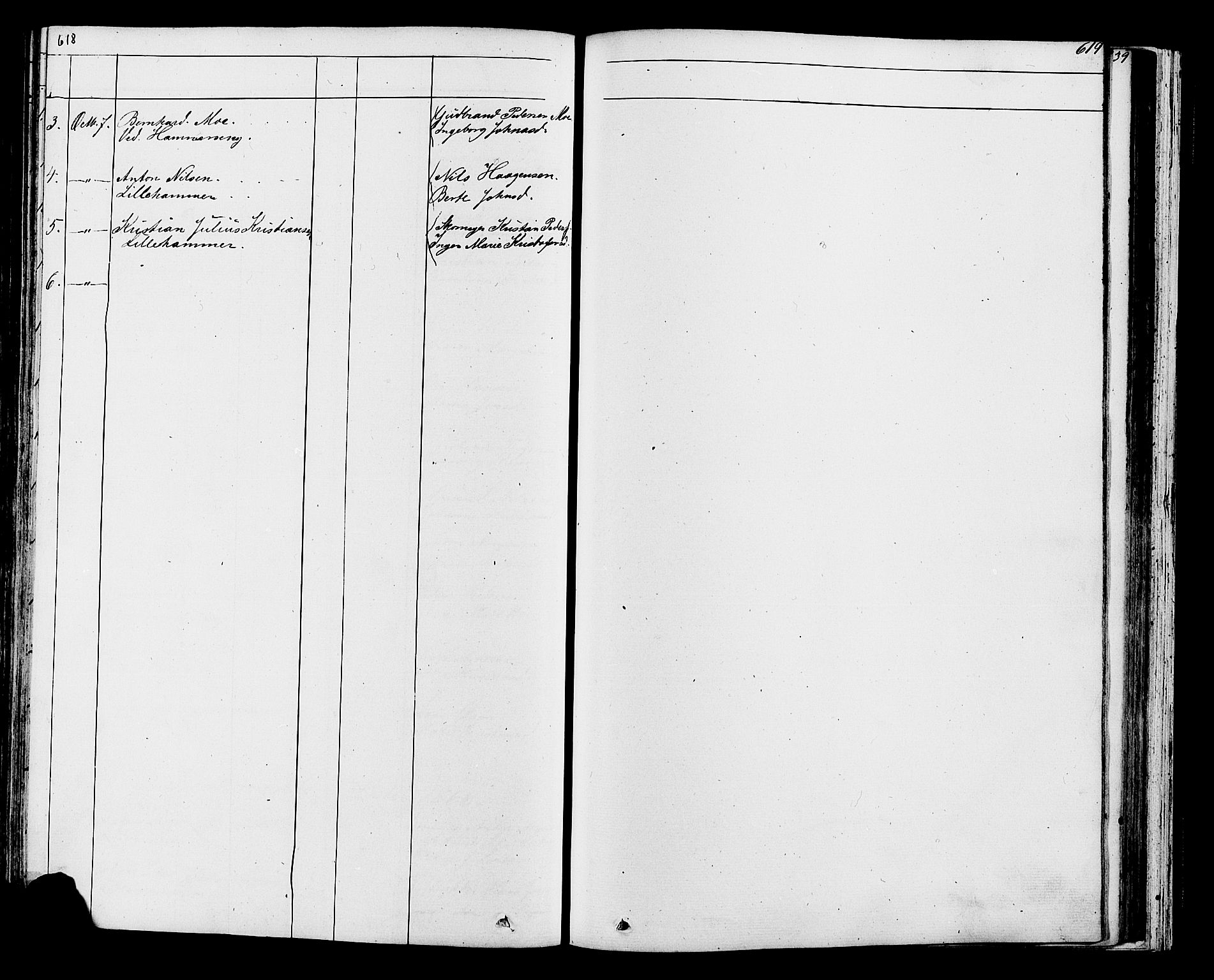 Fåberg prestekontor, AV/SAH-PREST-086/H/Ha/Hab/L0007: Klokkerbok nr. 7, 1856-1891, s. 618-619