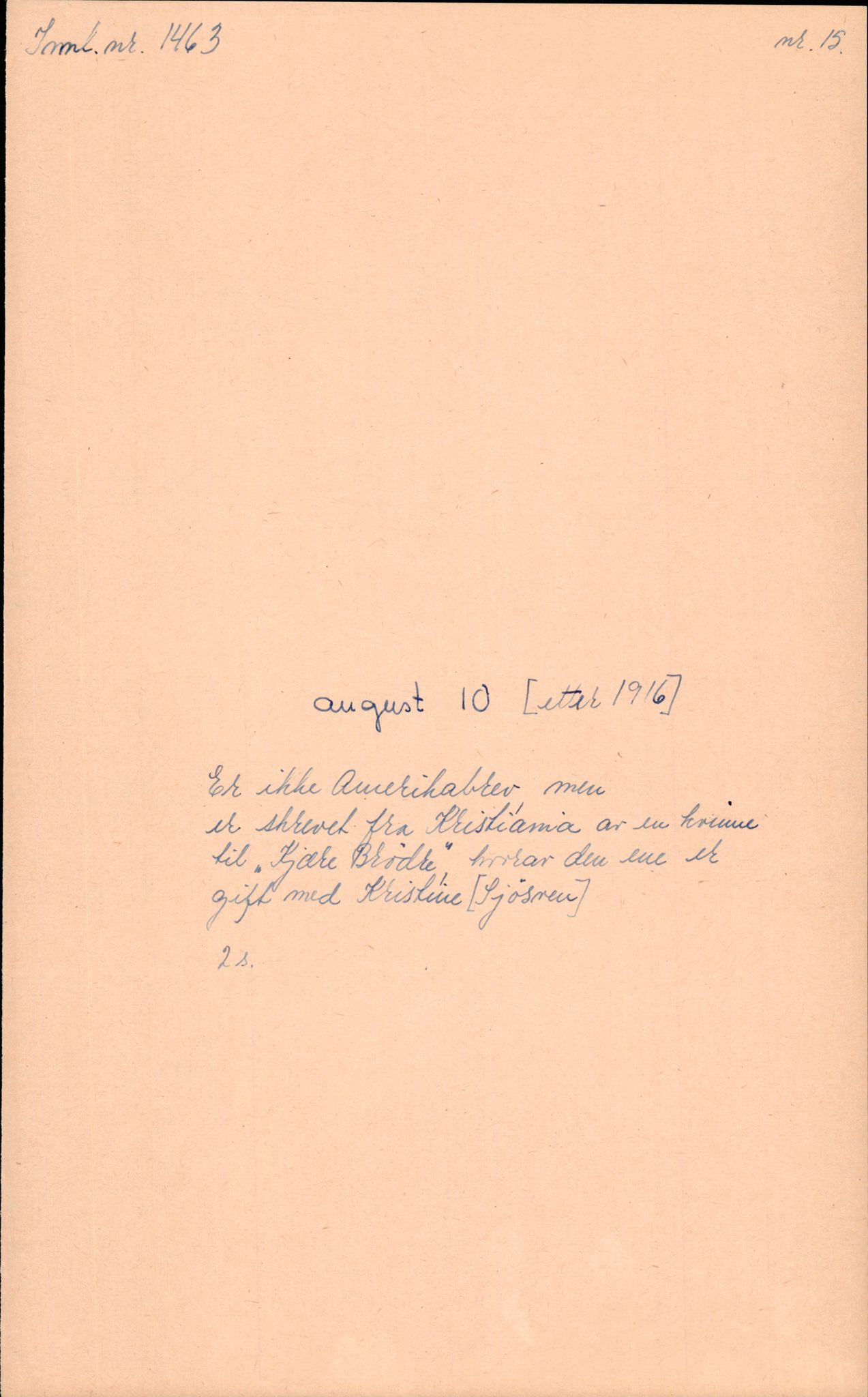 Samlinger til kildeutgivelse, Amerikabrevene, AV/RA-EA-4057/F/L0009: Innlån fra Hedmark: Statsarkivet i Hamar - Wærenskjold, 1838-1914, s. 97