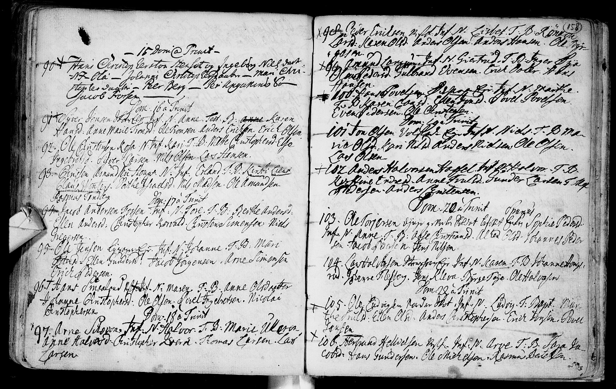 Eiker kirkebøker, AV/SAKO-A-4/F/Fa/L0003: Ministerialbok nr. I 3, 1724-1753, s. 158