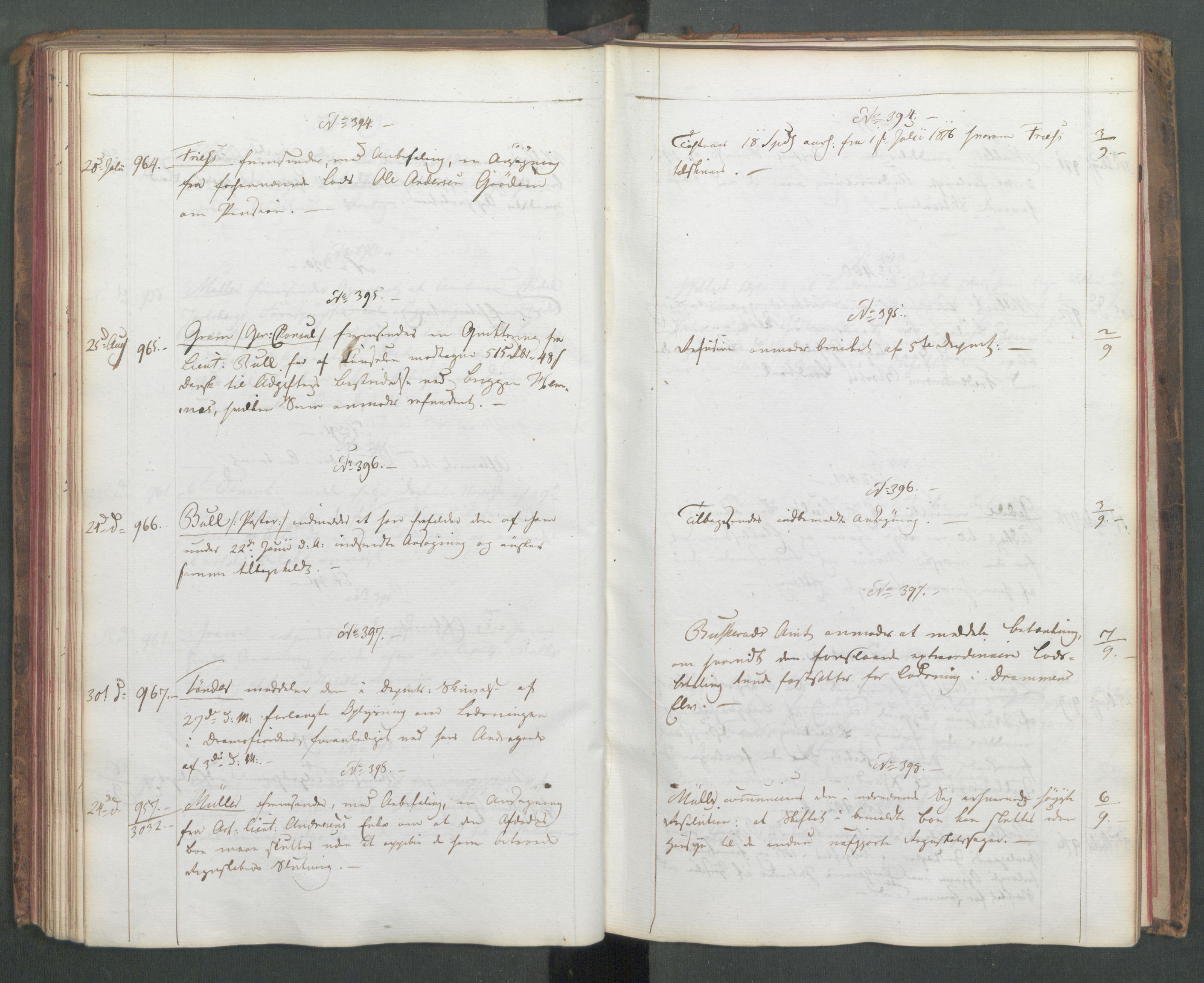 Marinedepartementet/ Marine- og postdepartementet, AV/RA-RAFA-3792/C/L0003: 7de Departements Journal, 1815-1816