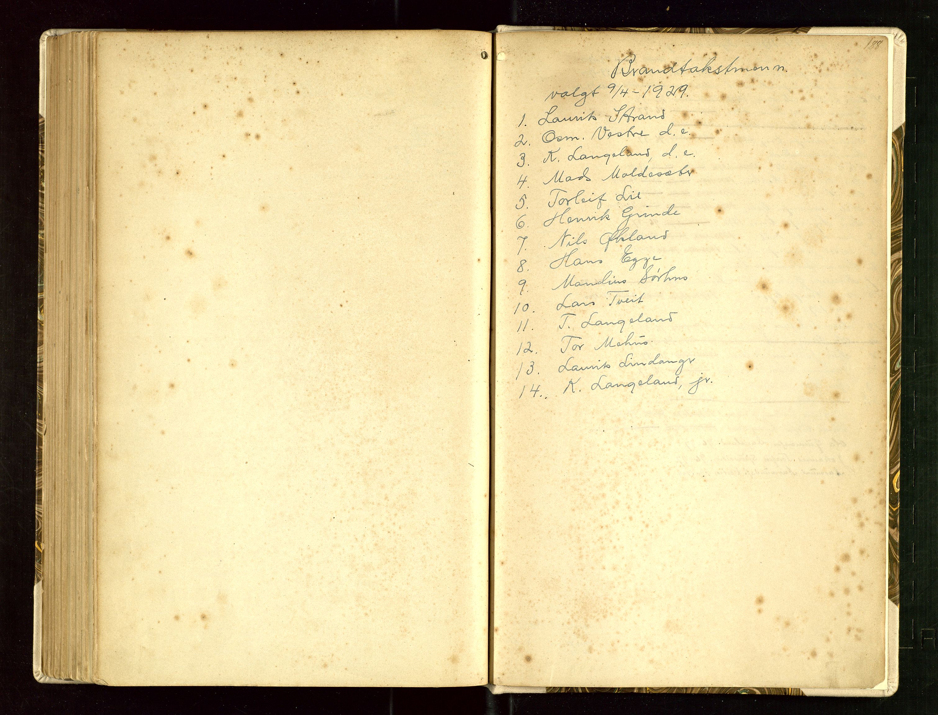 Skjold lensmannskontor, AV/SAST-A-100182/Goa/L0002: "Brandtaksasjons-Protokol for Skjolds Thinglag", 1890-1949, s. 187b-188a