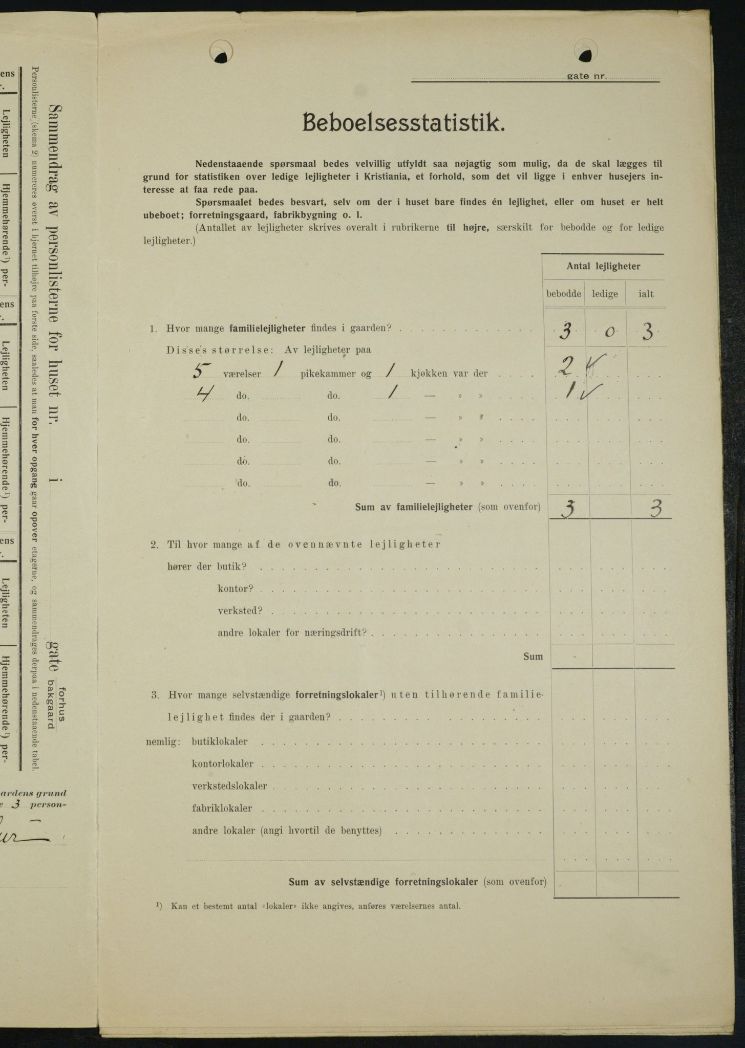 OBA, Kommunal folketelling 1.2.1909 for Kristiania kjøpstad, 1909, s. 17094