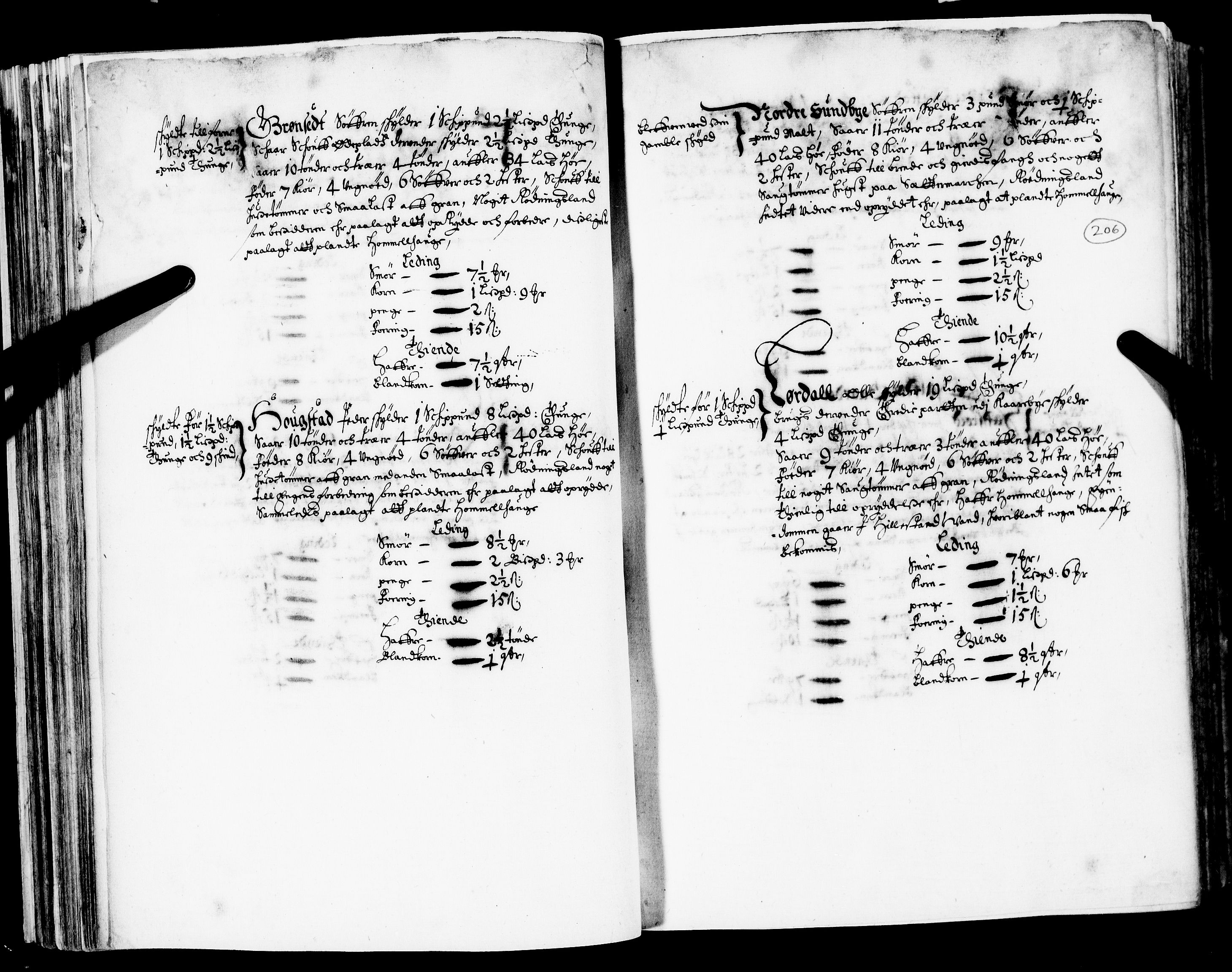 Rentekammeret inntil 1814, Realistisk ordnet avdeling, AV/RA-EA-4070/N/Nb/Nba/L0020: Tønsberg len, 2. del, 1668, s. 205b-206a