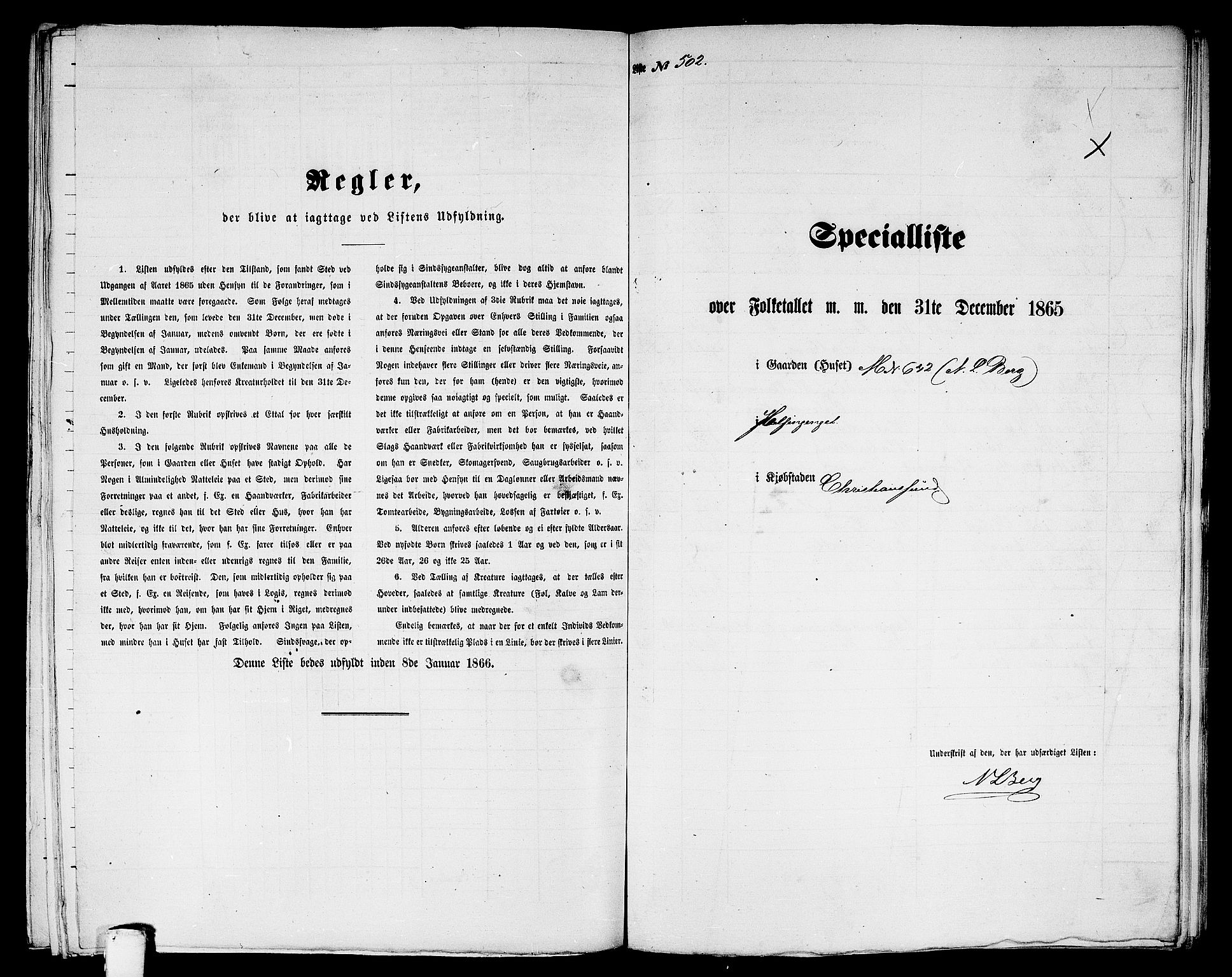 RA, Folketelling 1865 for 1503B Kristiansund prestegjeld, Kristiansund kjøpstad, 1865, s. 1020