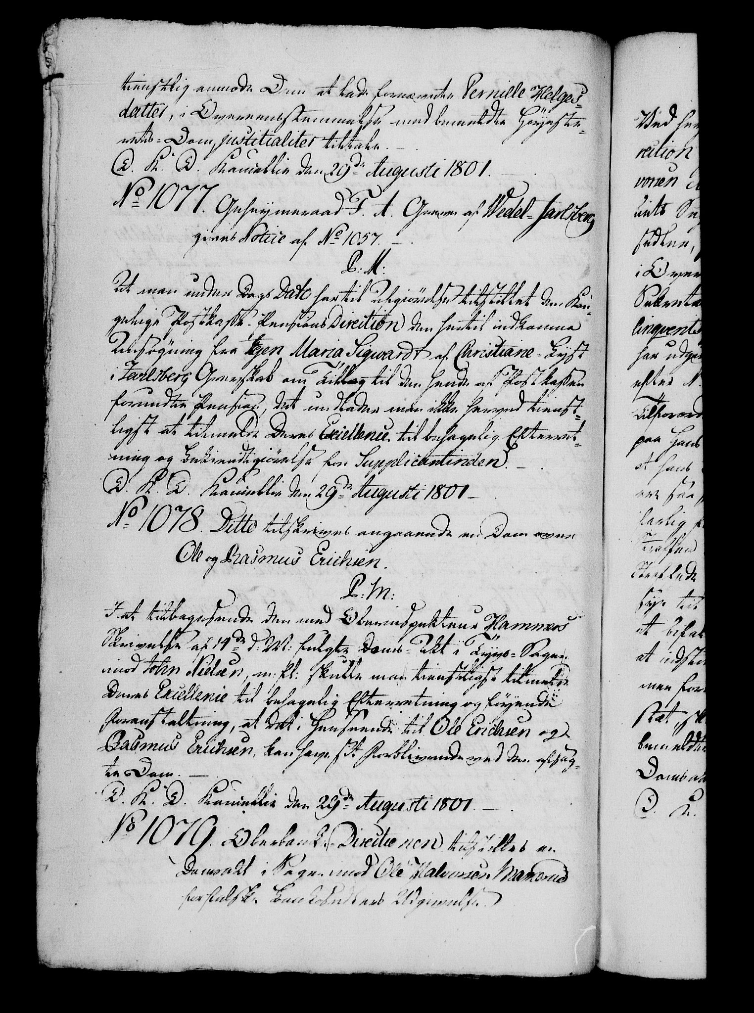 Danske Kanselli 1800-1814, AV/RA-EA-3024/H/Hg/Hga/Hgaa/L0004: Brevbok, 1801