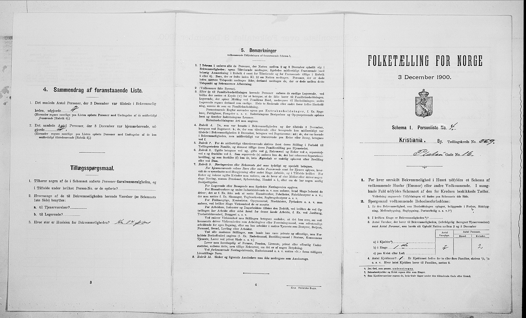 SAO, Folketelling 1900 for 0301 Kristiania kjøpstad, 1900, s. 72657