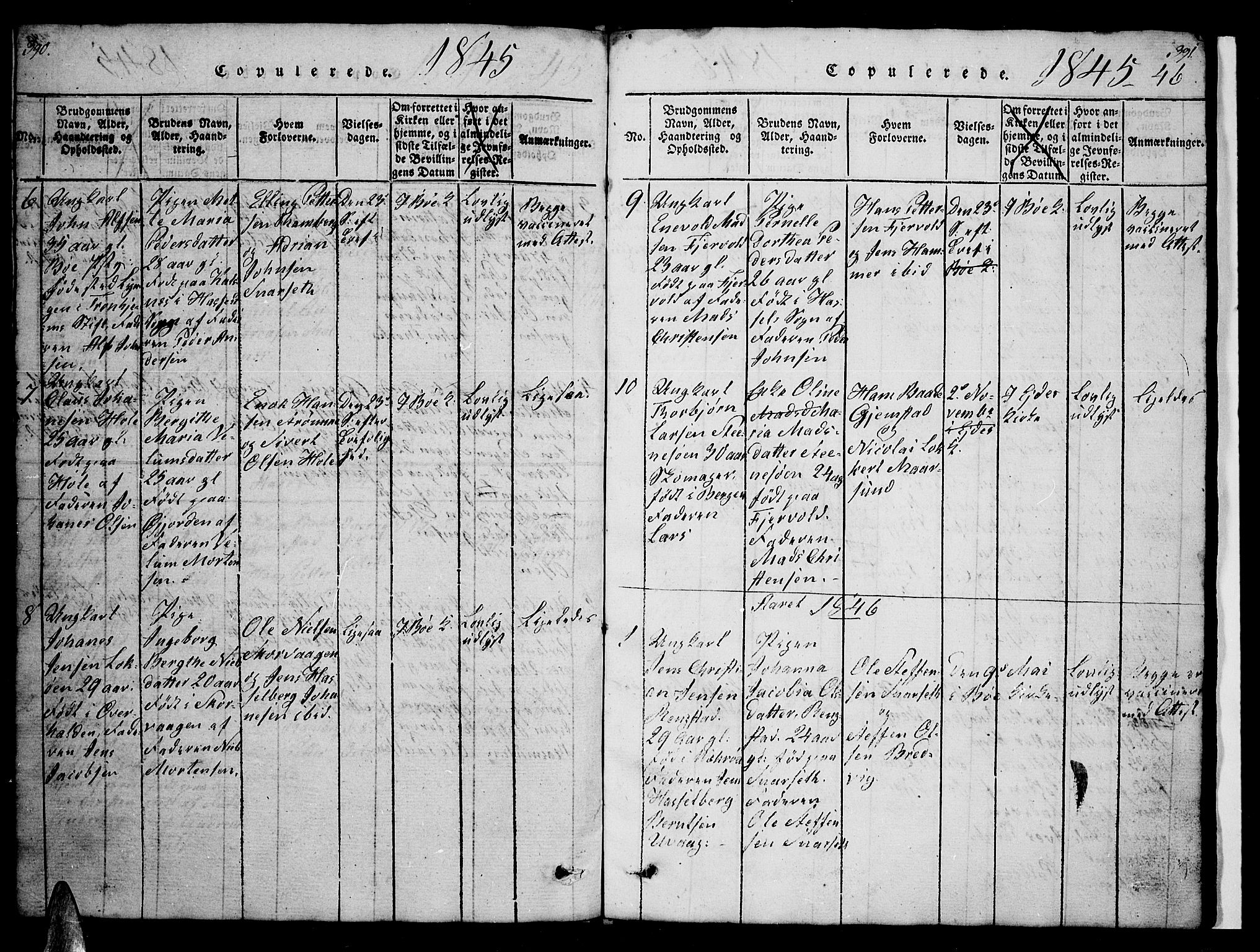 Ministerialprotokoller, klokkerbøker og fødselsregistre - Nordland, AV/SAT-A-1459/891/L1312: Klokkerbok nr. 891C01, 1820-1856, s. 390-391