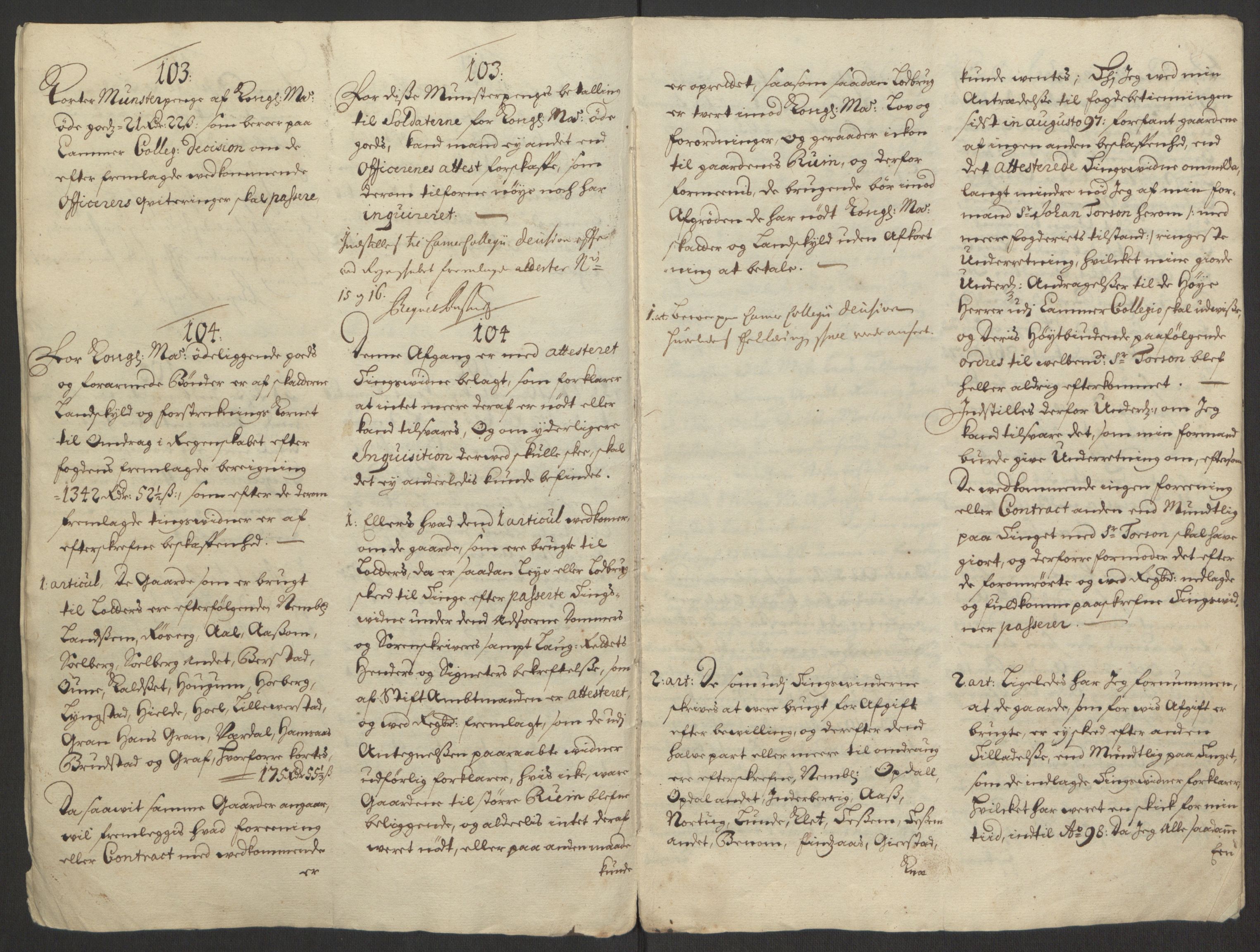 Rentekammeret inntil 1814, Reviderte regnskaper, Fogderegnskap, AV/RA-EA-4092/R63/L4309: Fogderegnskap Inderøy, 1695-1697, s. 594