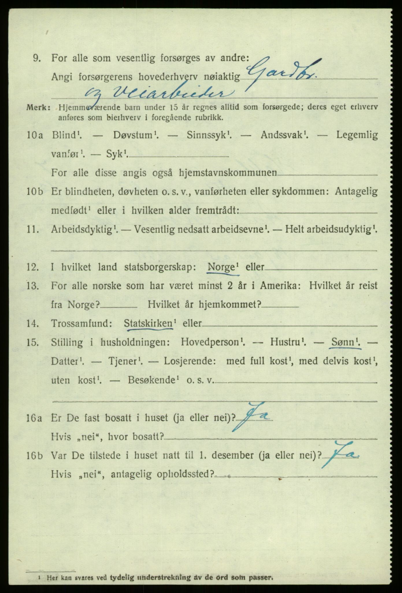 SAB, Folketelling 1920 for 1425 Hafslo herred, 1920, s. 5597