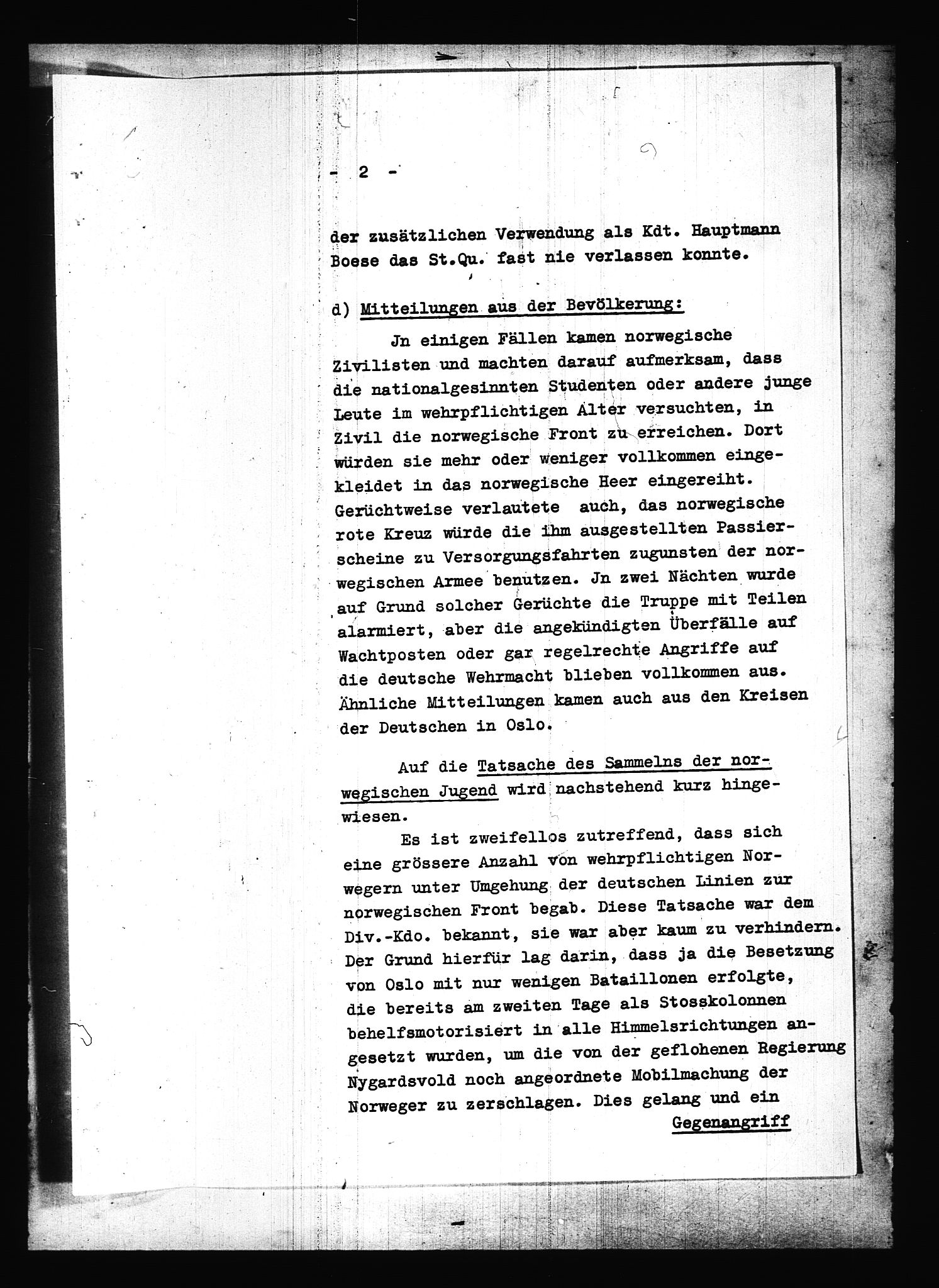 Documents Section, AV/RA-RAFA-2200/V/L0087: Amerikansk mikrofilm "Captured German Documents".
Box No. 726.  FKA jnr. 601/1954., 1940, s. 3