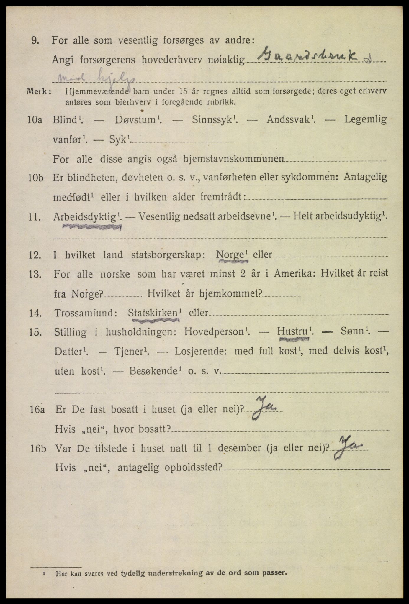 SAH, Folketelling 1920 for 0528 Østre Toten herred, 1920, s. 10851