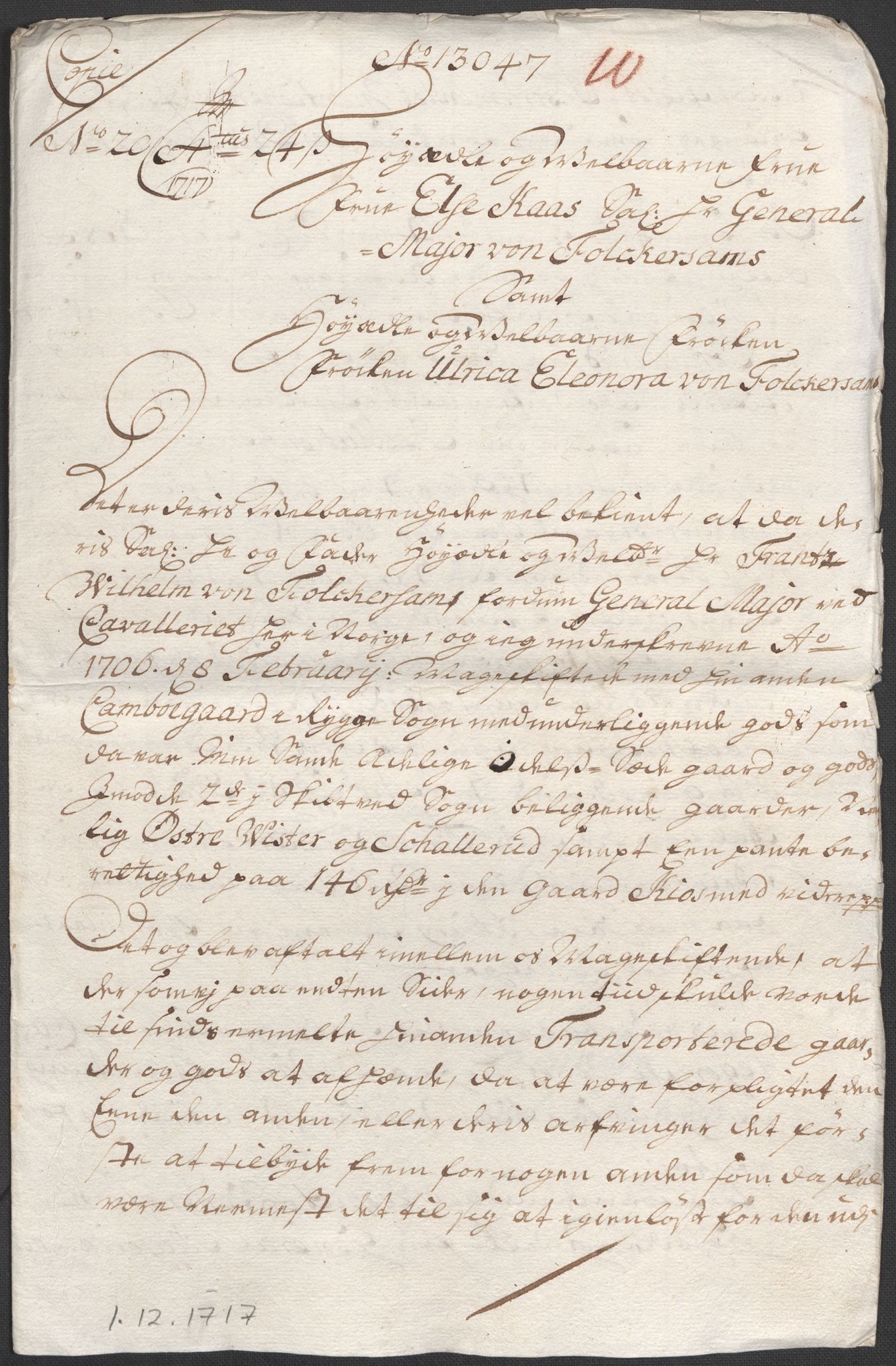 Riksarkivets diplomsamling, AV/RA-EA-5965/F12/L0005: Pk. 7 (II), 1613-1721, s. 120