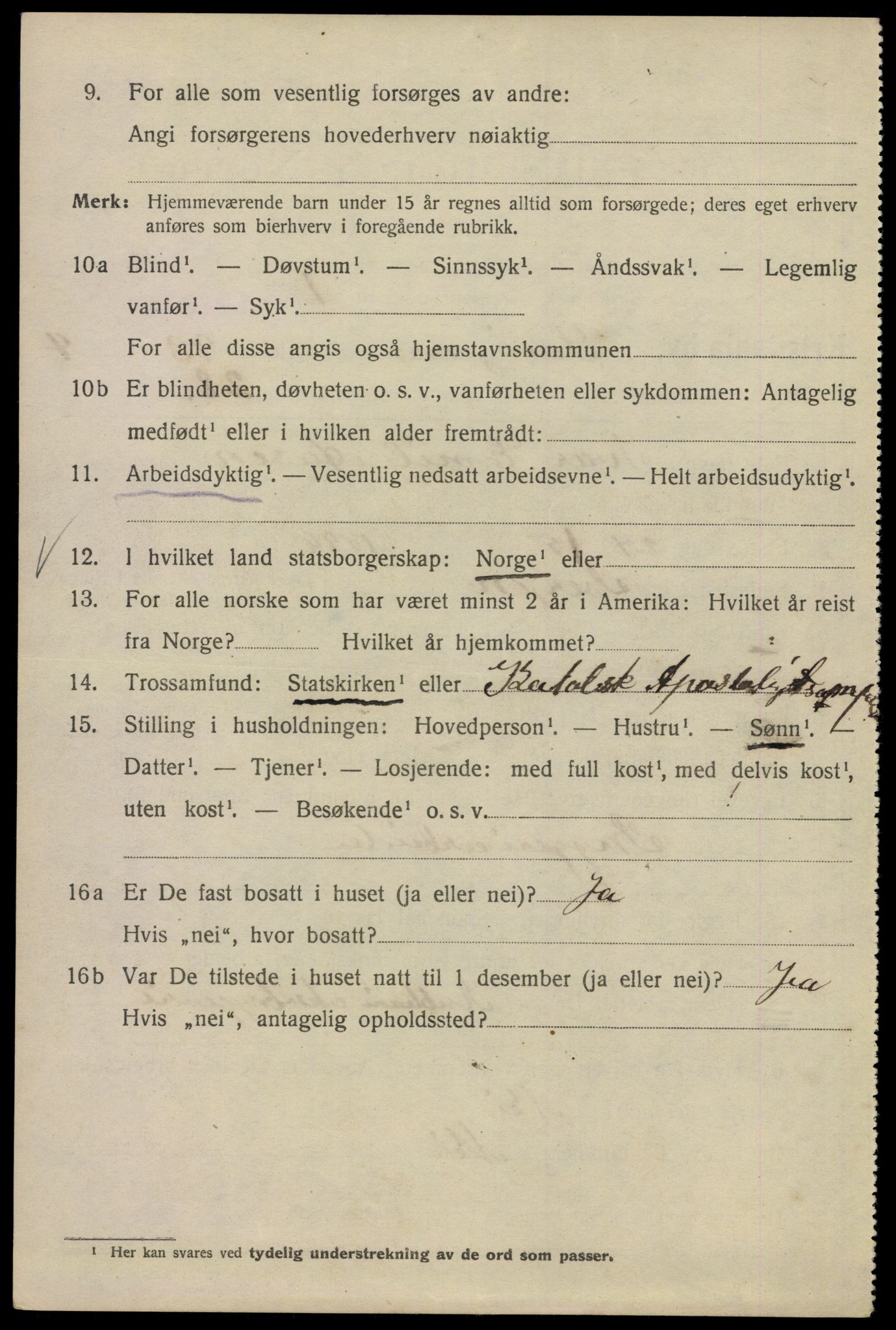 SAO, Folketelling 1920 for 0301 Kristiania kjøpstad, 1920, s. 499300