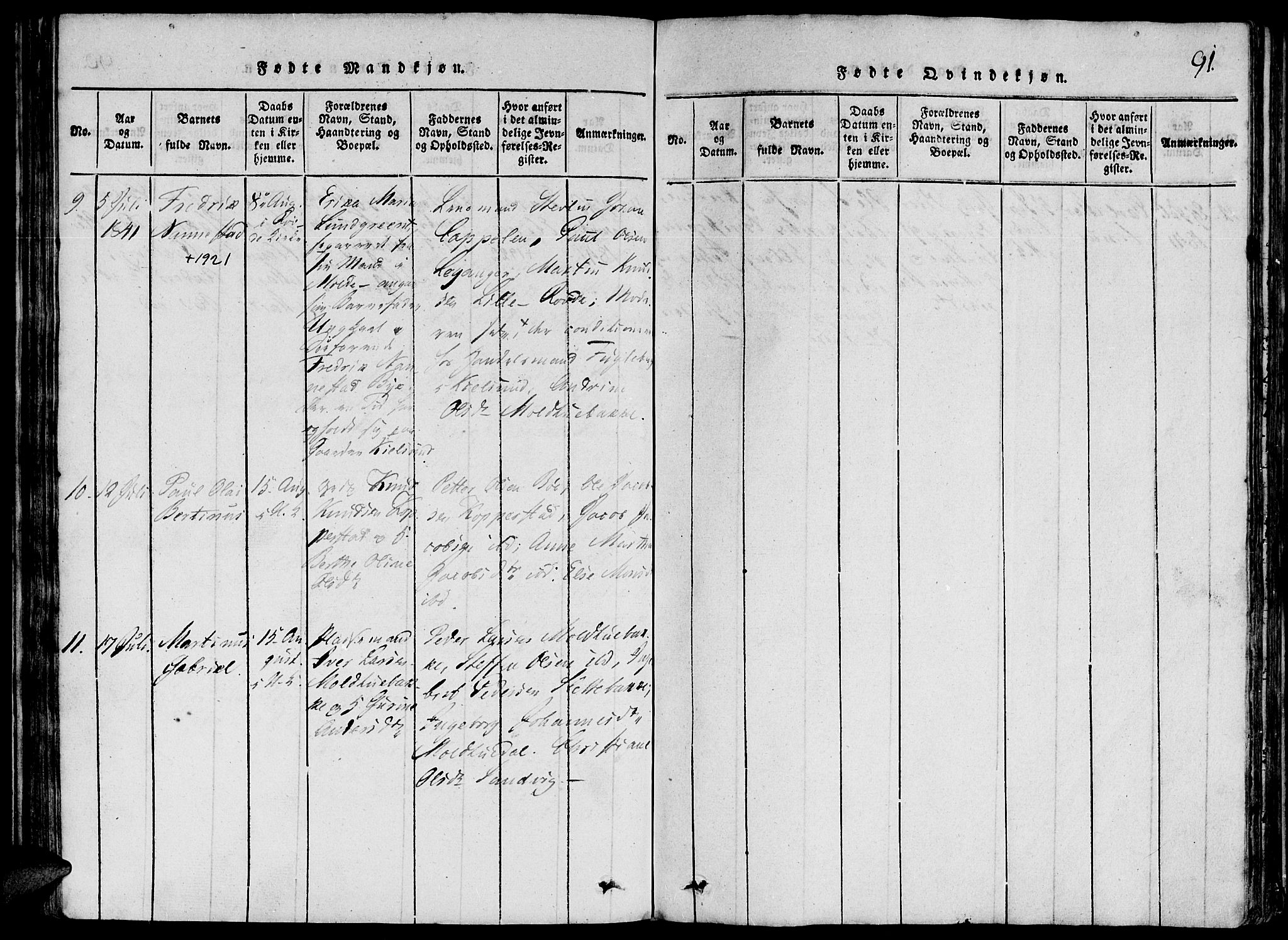 Ministerialprotokoller, klokkerbøker og fødselsregistre - Møre og Romsdal, AV/SAT-A-1454/507/L0069: Ministerialbok nr. 507A04, 1816-1841, s. 91