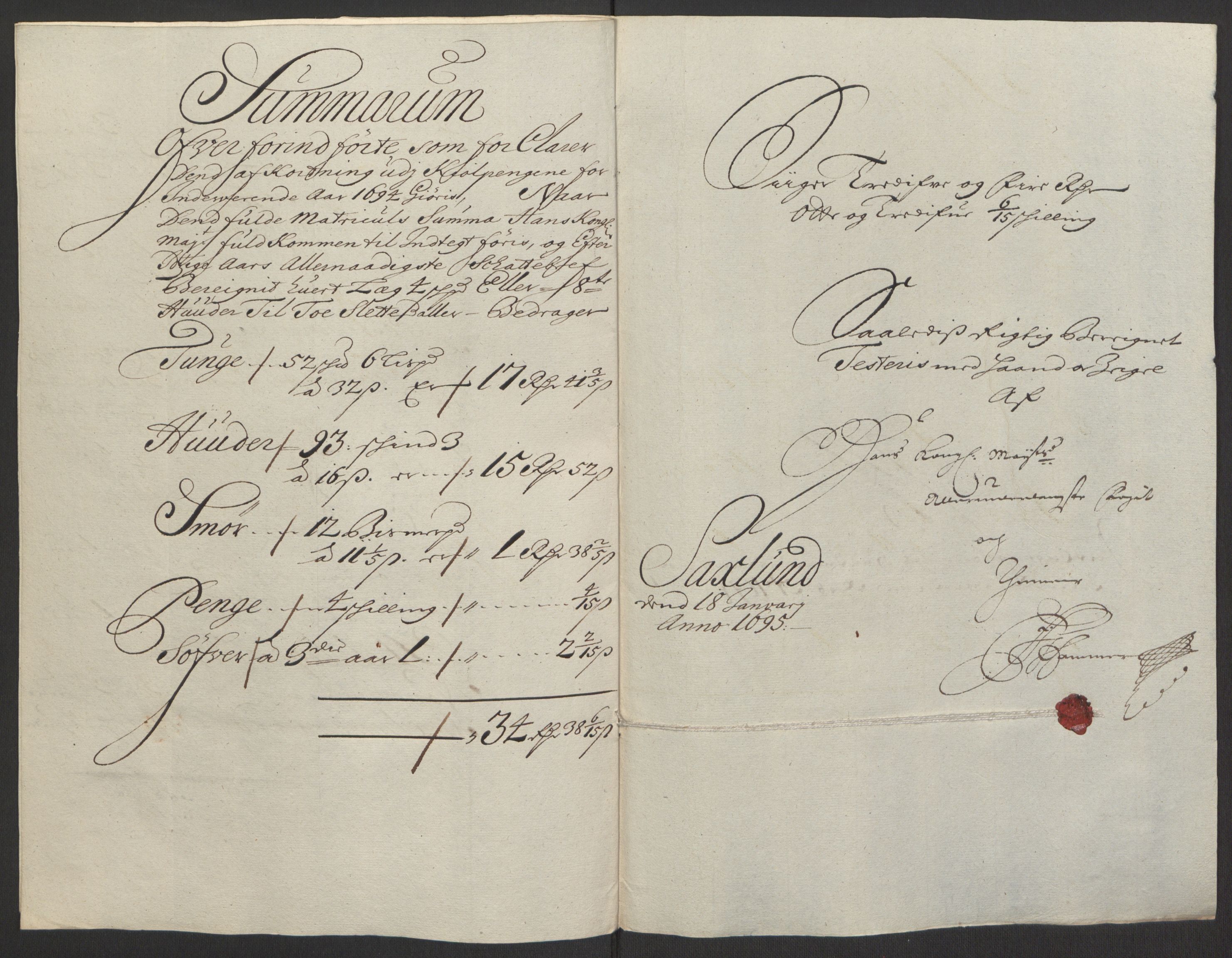 Rentekammeret inntil 1814, Reviderte regnskaper, Fogderegnskap, RA/EA-4092/R16/L1035: Fogderegnskap Hedmark, 1694, s. 194