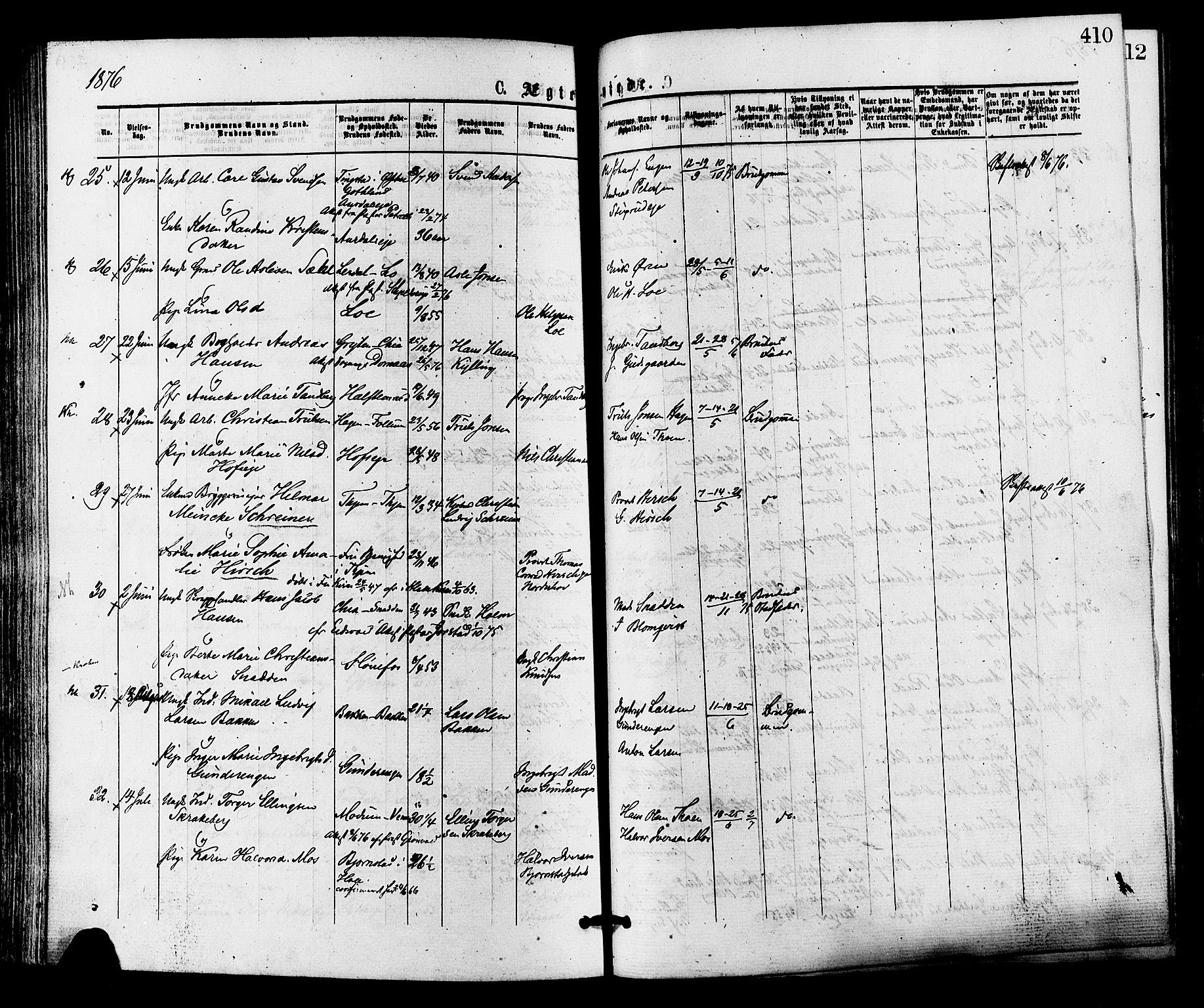 Norderhov kirkebøker, AV/SAKO-A-237/F/Fa/L0015: Ministerialbok nr. 15, 1875-1884, s. 410