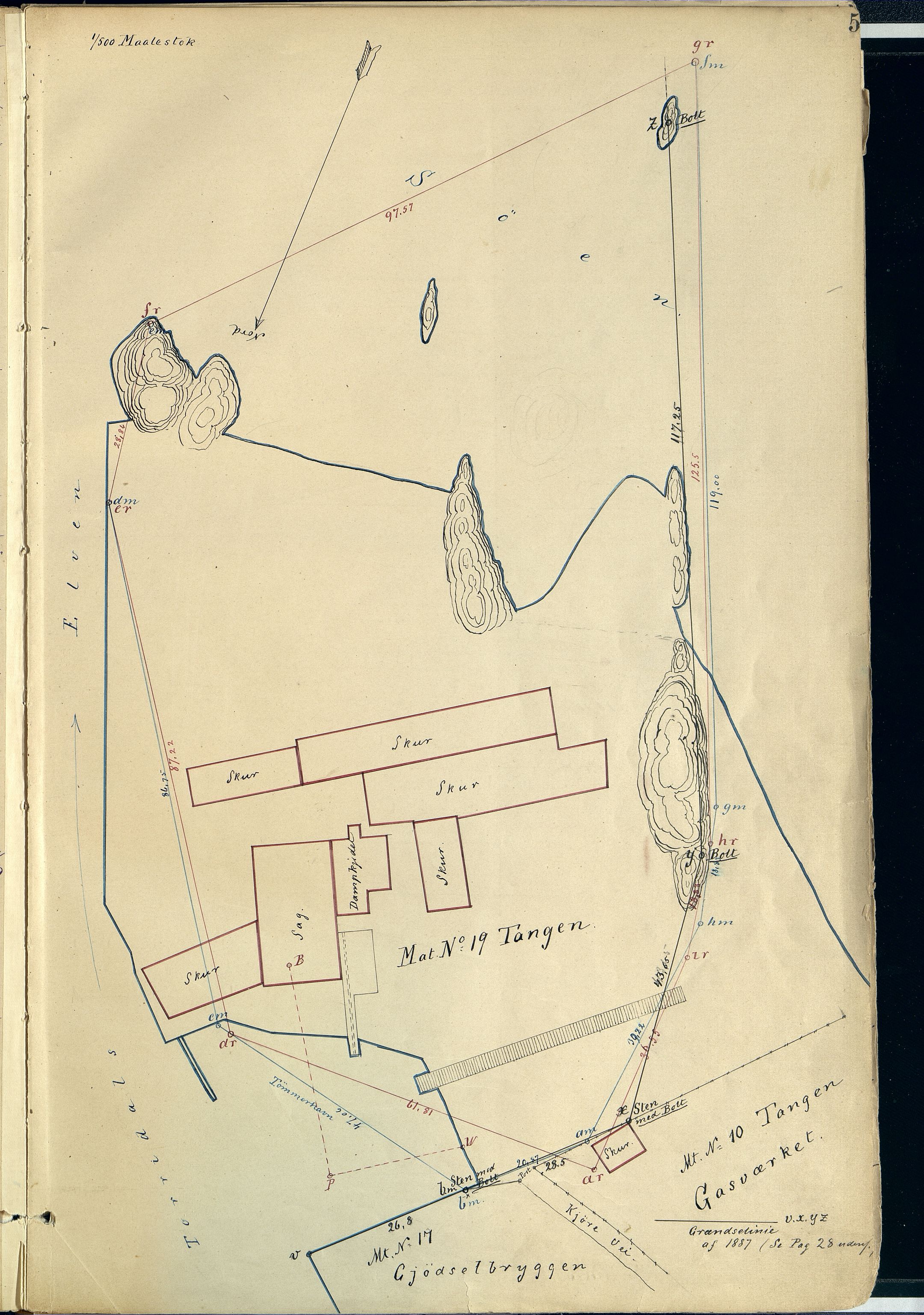 Kristiansand By - Magistraten, ARKSOR/1001KG122/I/Ic/L0008: Grunnmålingsprotokoll nr.6 (d), 1884-1908