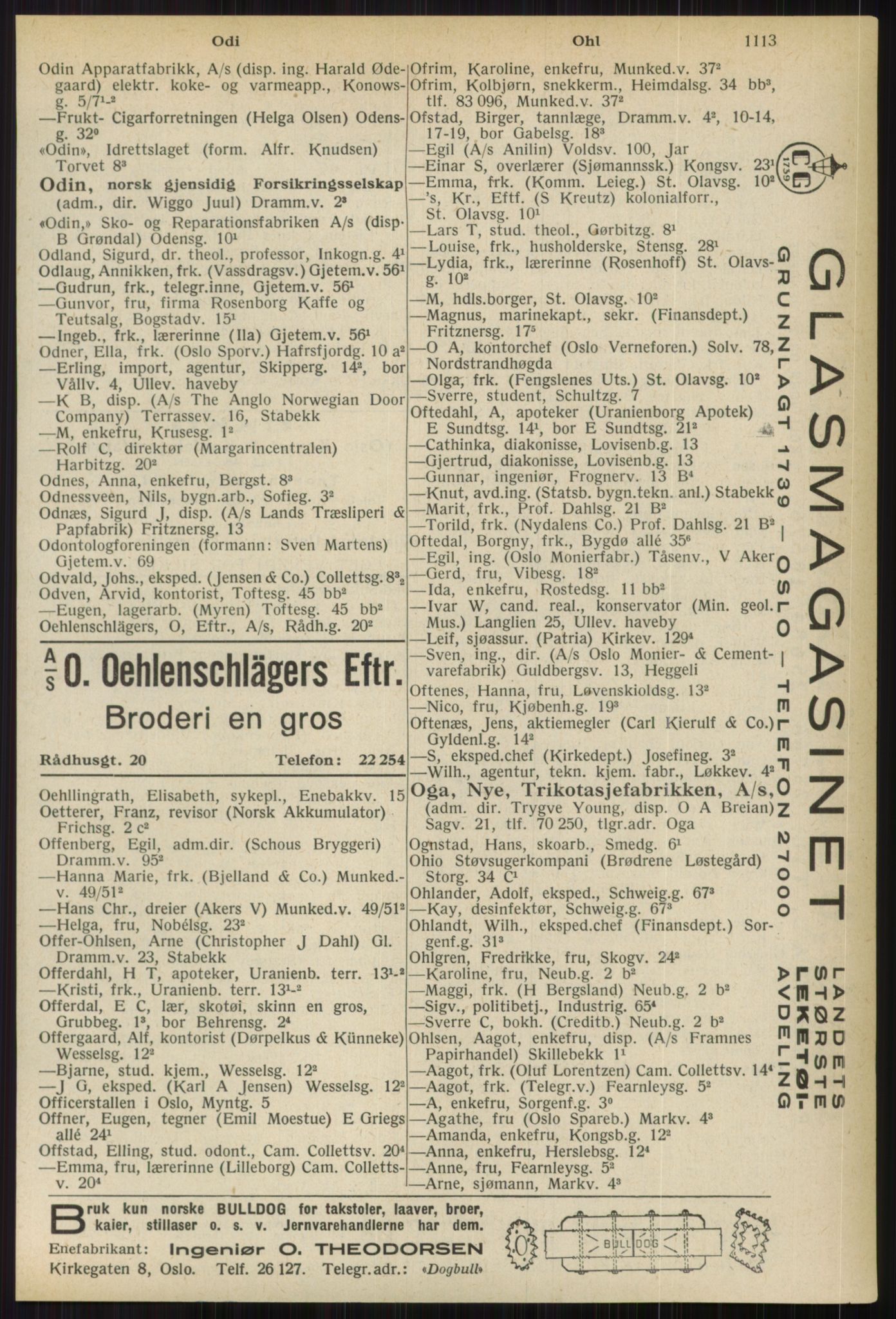 Kristiania/Oslo adressebok, PUBL/-, 1936, s. 1113