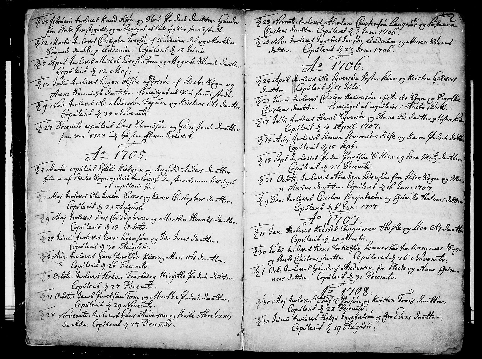 Sem kirkebøker, AV/SAKO-A-5/F/Fa/L0001: Ministerialbok nr. I 1, 1702-1763, s. 2