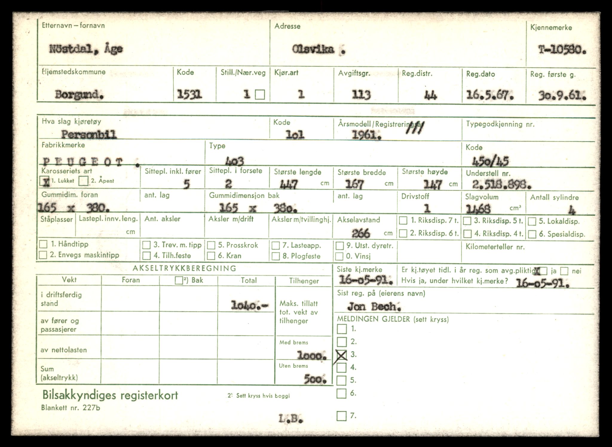 Møre og Romsdal vegkontor - Ålesund trafikkstasjon, SAT/A-4099/F/Fe/L0021: Registreringskort for kjøretøy T 10471 - T 10583, 1927-1998, s. 3103