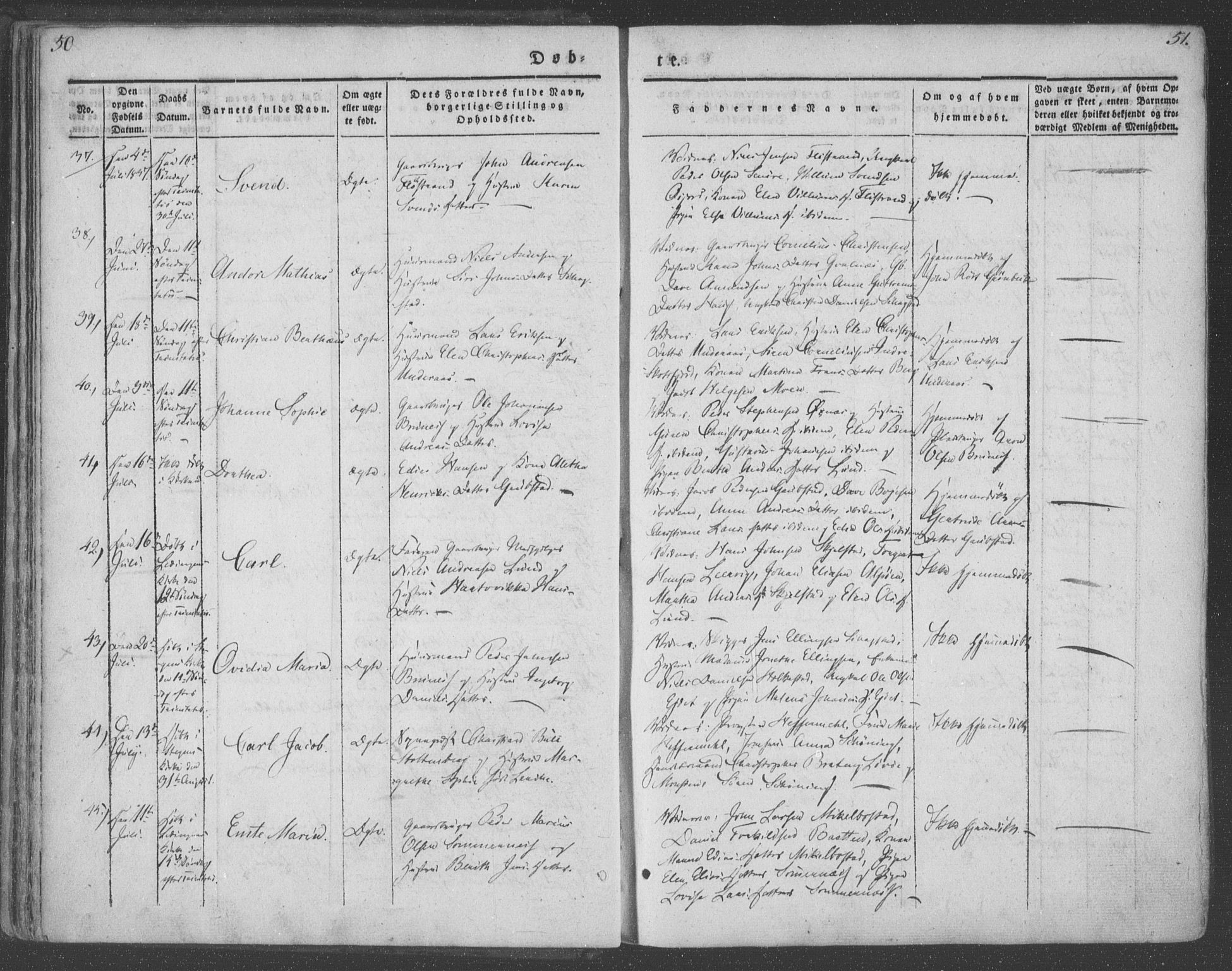 Ministerialprotokoller, klokkerbøker og fødselsregistre - Nordland, AV/SAT-A-1459/855/L0799: Ministerialbok nr. 855A07, 1834-1852, s. 50-51