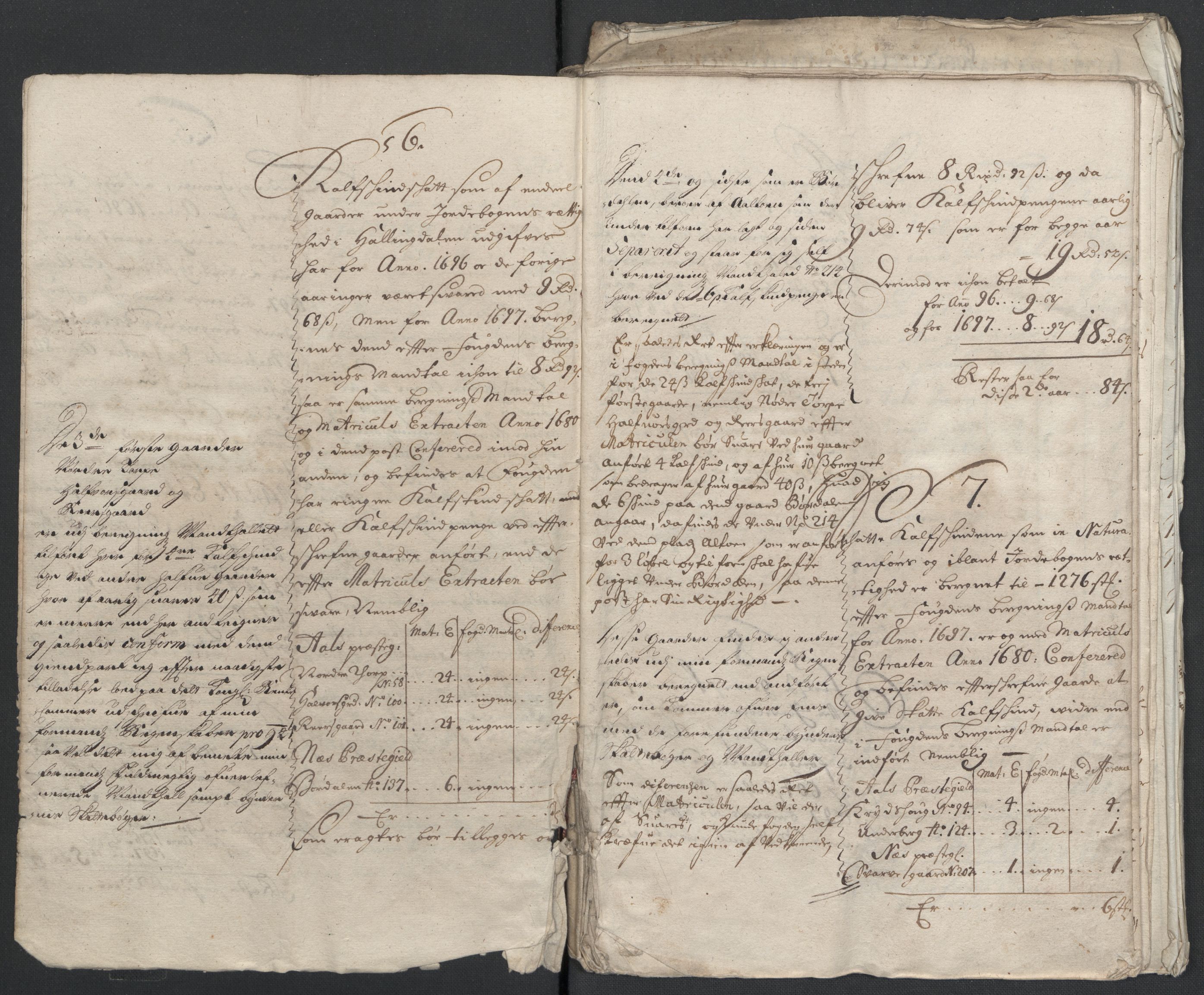 Rentekammeret inntil 1814, Reviderte regnskaper, Fogderegnskap, AV/RA-EA-4092/R22/L1454: Fogderegnskap Ringerike, Hallingdal og Buskerud, 1697, s. 350