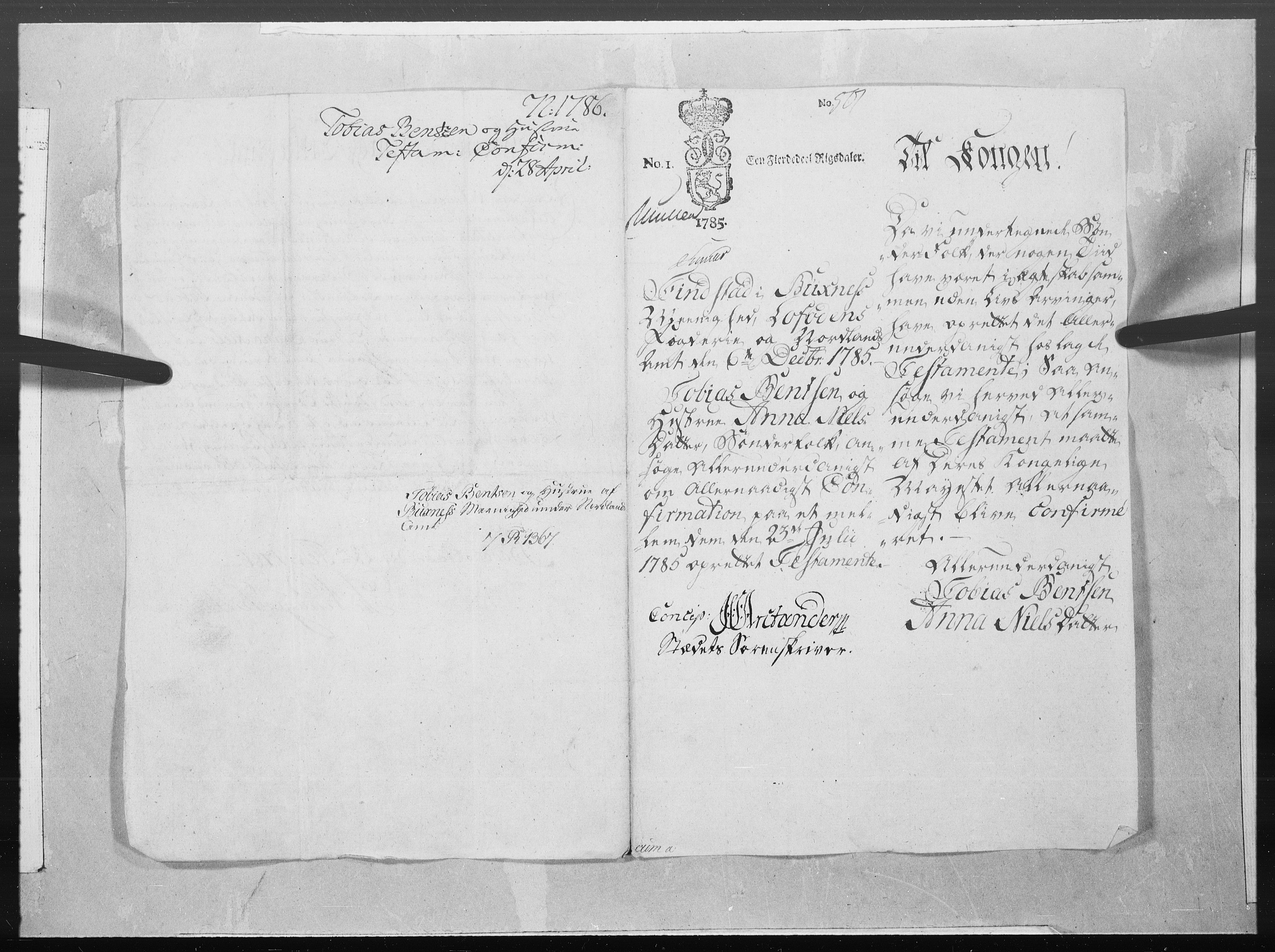 Danske Kanselli 1572-1799, AV/RA-EA-3023/F/Fc/Fcc/Fcca/L0260: Norske innlegg 1572-1799, 1786, s. 132