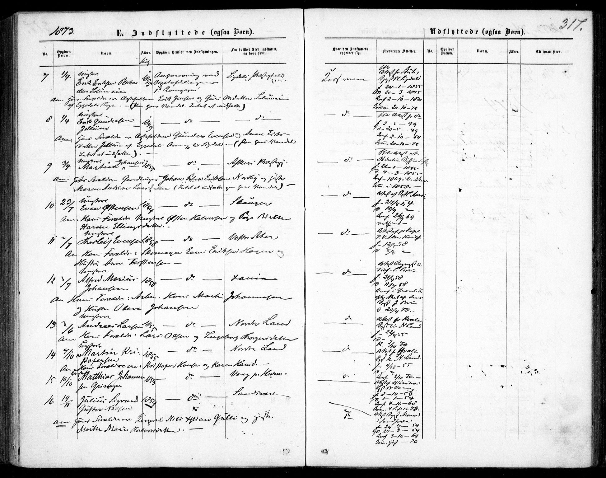 Garnisonsmenigheten Kirkebøker, AV/SAO-A-10846/F/Fa/L0011: Ministerialbok nr. 11, 1870-1880, s. 317
