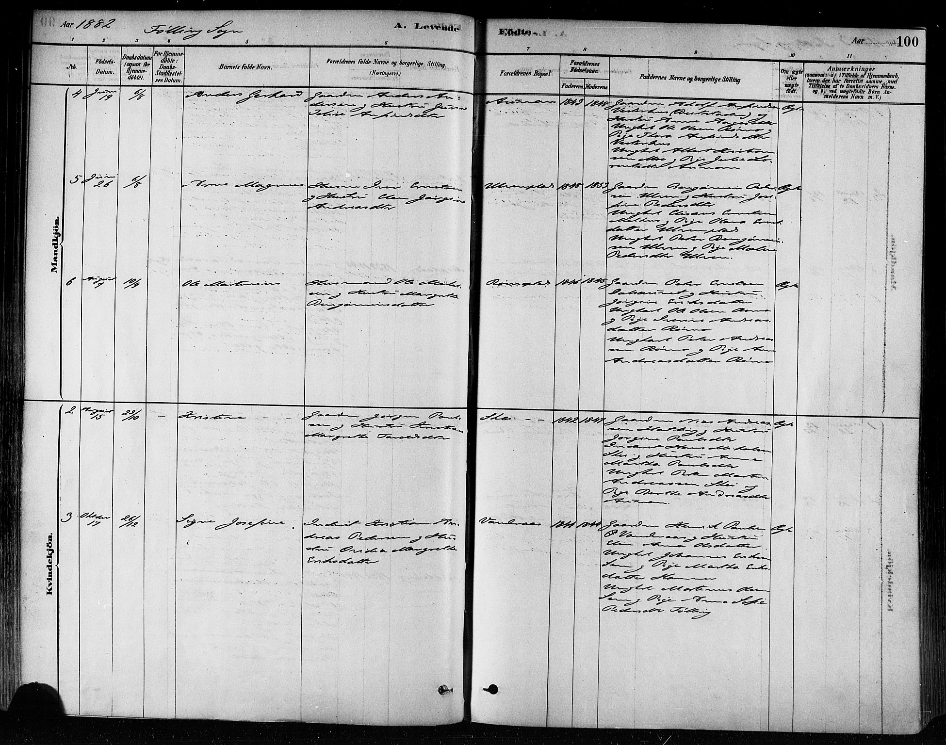 Ministerialprotokoller, klokkerbøker og fødselsregistre - Nord-Trøndelag, SAT/A-1458/746/L0449: Ministerialbok nr. 746A07 /3, 1878-1899, s. 100