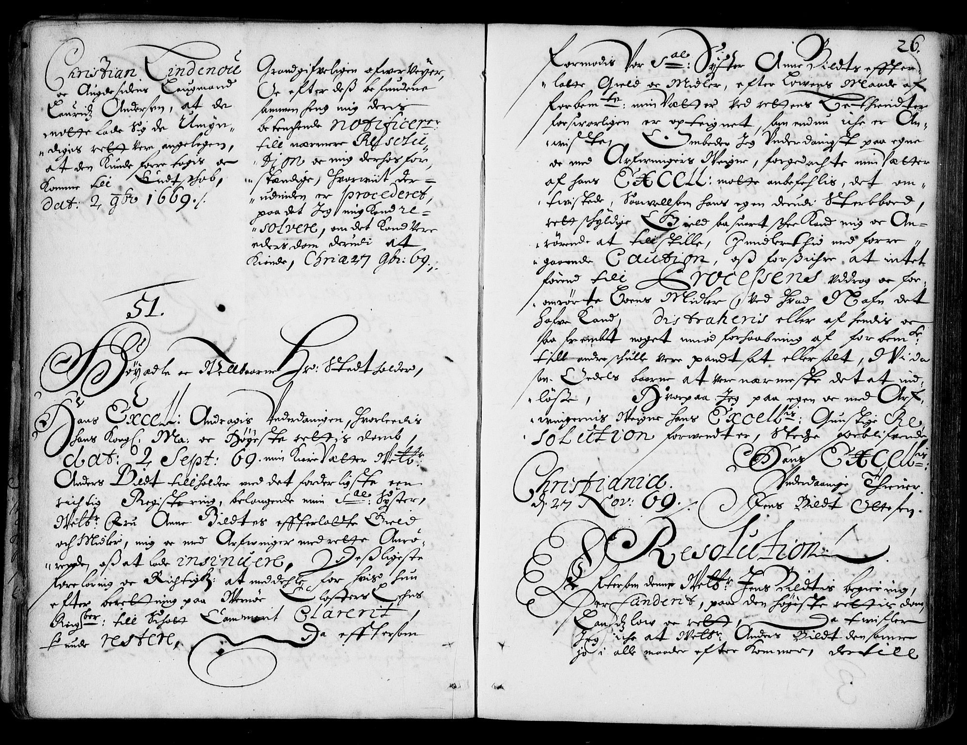 Stattholderembetet 1572-1771, AV/RA-EA-2870/Ad/L0002: Supplikasjons- og resolusjonsprotokoll, 1669-1671, s. 25b-26a