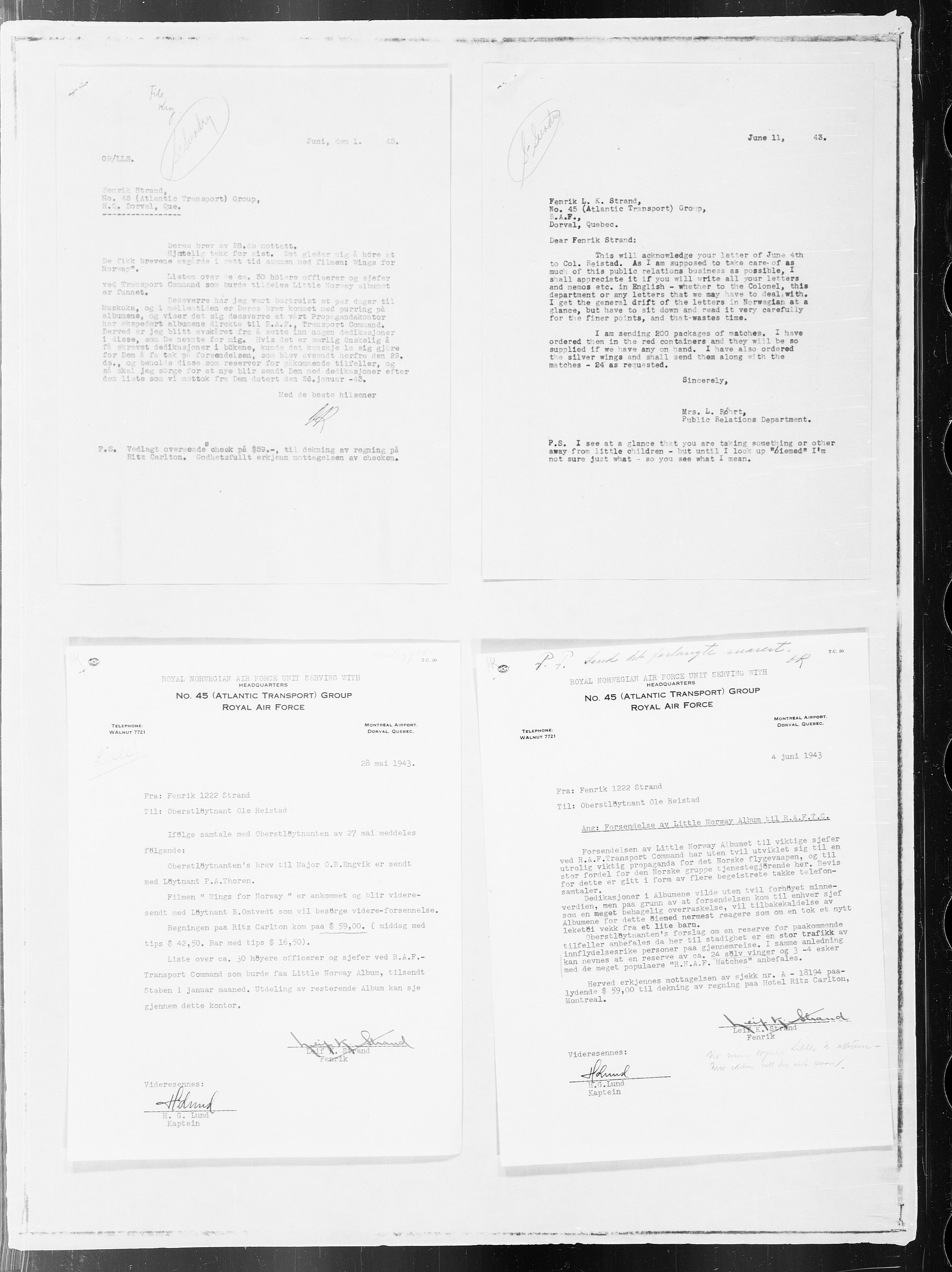 Forsvaret, Flyvåpnenes treningsleir 1940-1945, AV/RA-RAFA-3974/V/L0001: General File., 1940-1945, s. 456