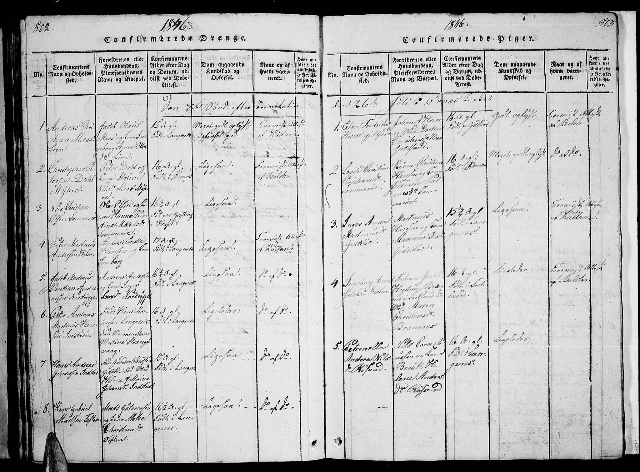 Ministerialprotokoller, klokkerbøker og fødselsregistre - Nordland, AV/SAT-A-1459/893/L1346: Klokkerbok nr. 893C01, 1820-1858, s. 502-503