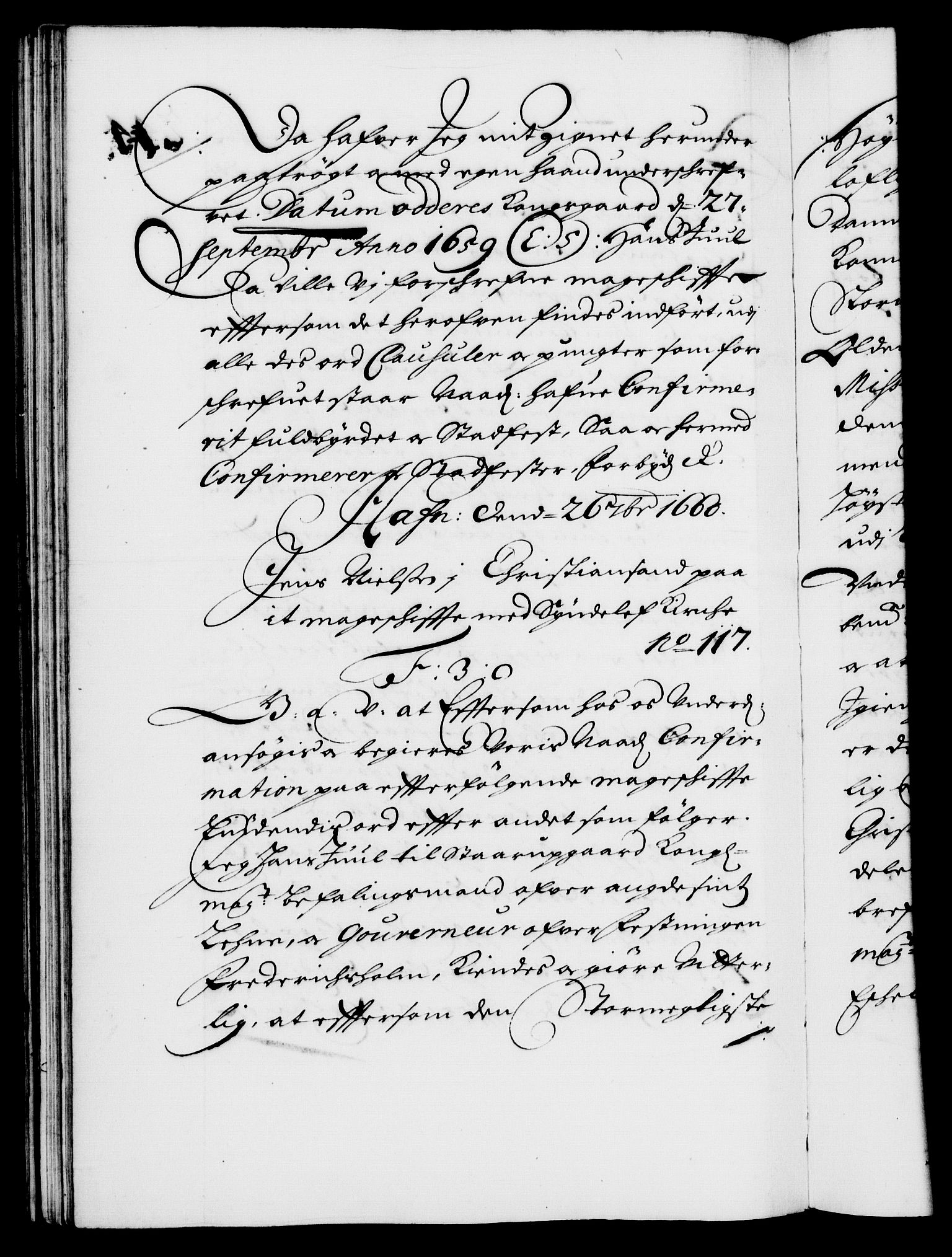 Danske Kanselli 1572-1799, RA/EA-3023/F/Fc/Fca/Fcaa/L0009: Norske registre (mikrofilm), 1657-1660, s. 244b
