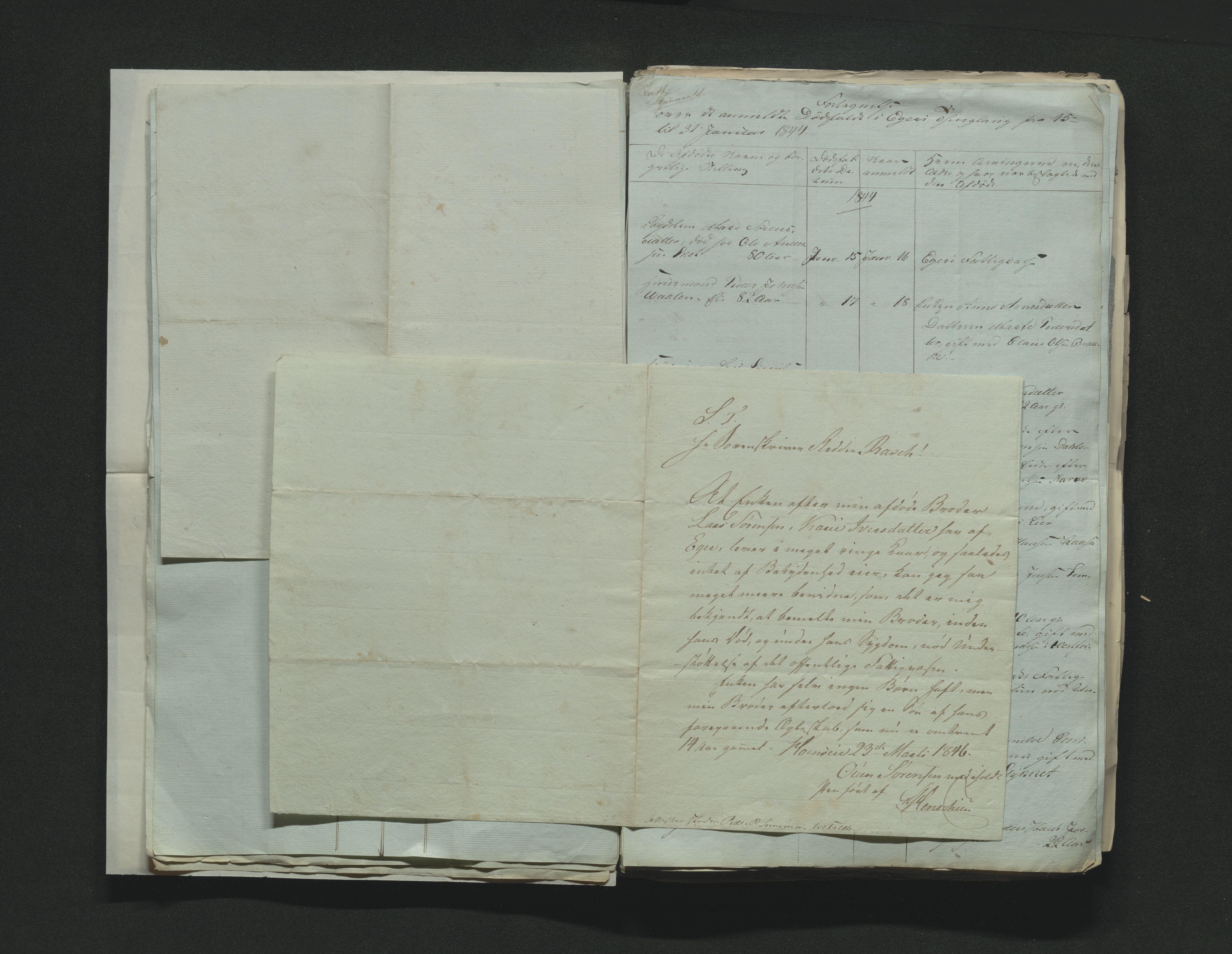 Eiker, Modum og Sigdal sorenskriveri, AV/SAKO-A-123/H/Ha/Hab/L0006: Dødsfallsmeldinger, 1841-1845