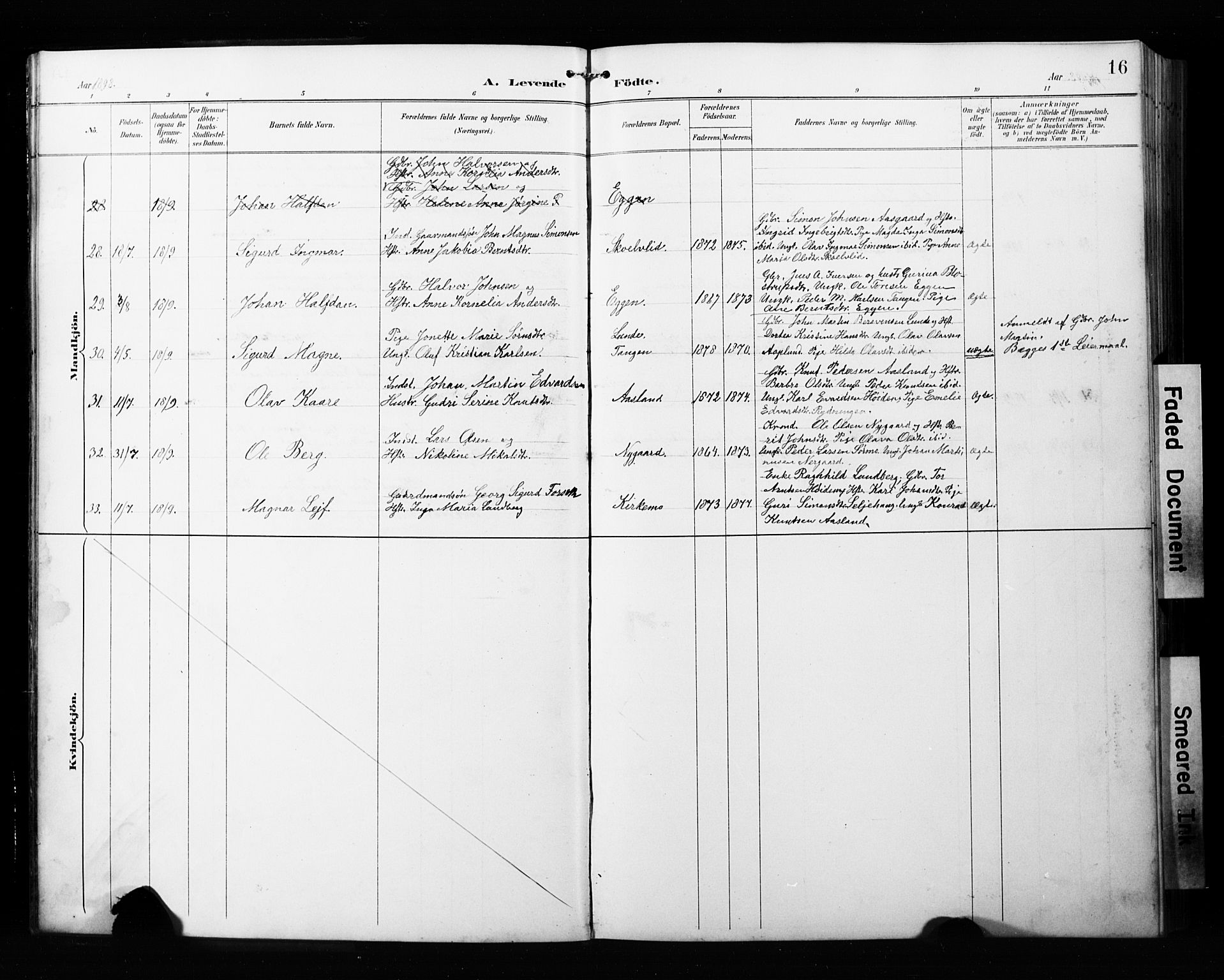 Målselv sokneprestembete, AV/SATØ-S-1311/G/Ga/Gab/L0008klokker: Klokkerbok nr. 8, 1895-1913, s. 16